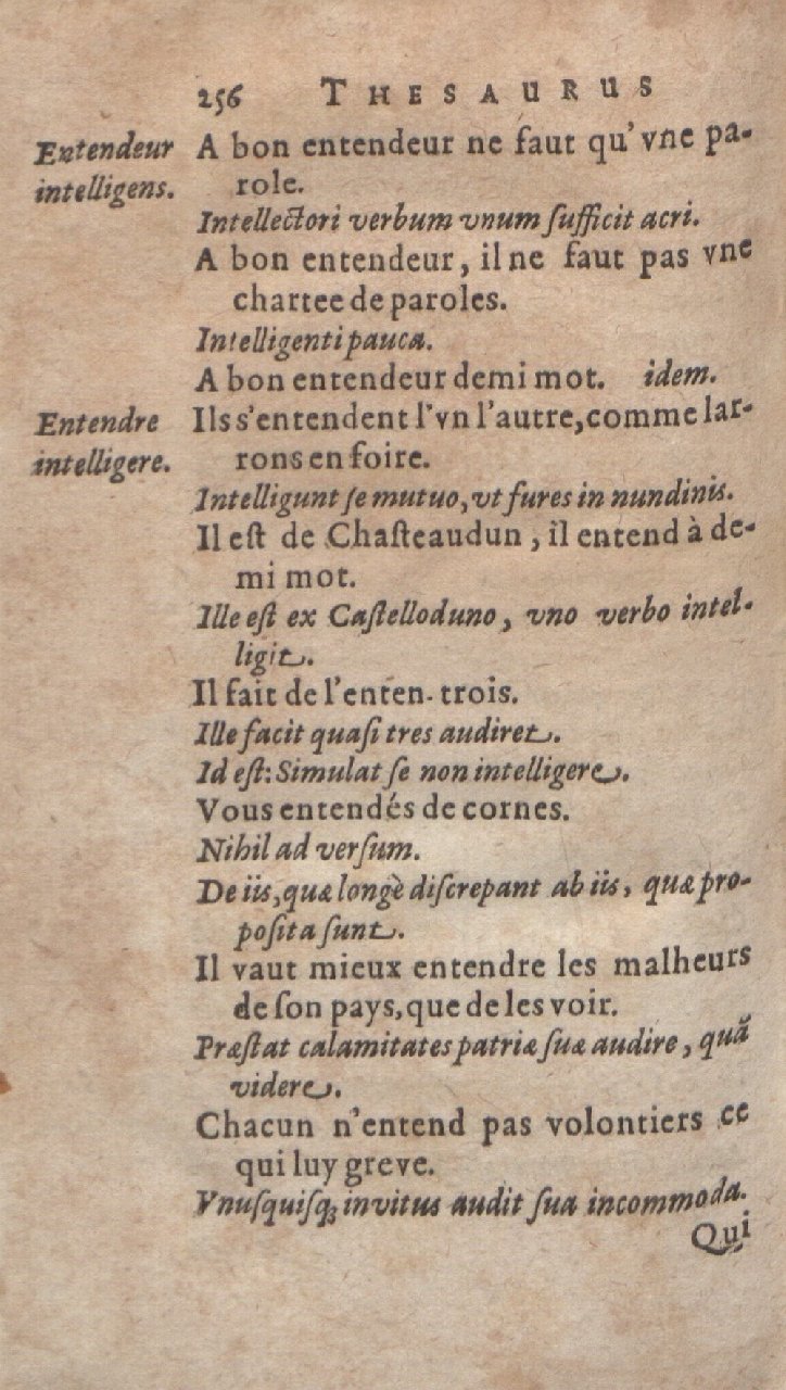 1612 - Dominicus Custos - Trésor des proverbes français  - Bibliopol-Olomuc