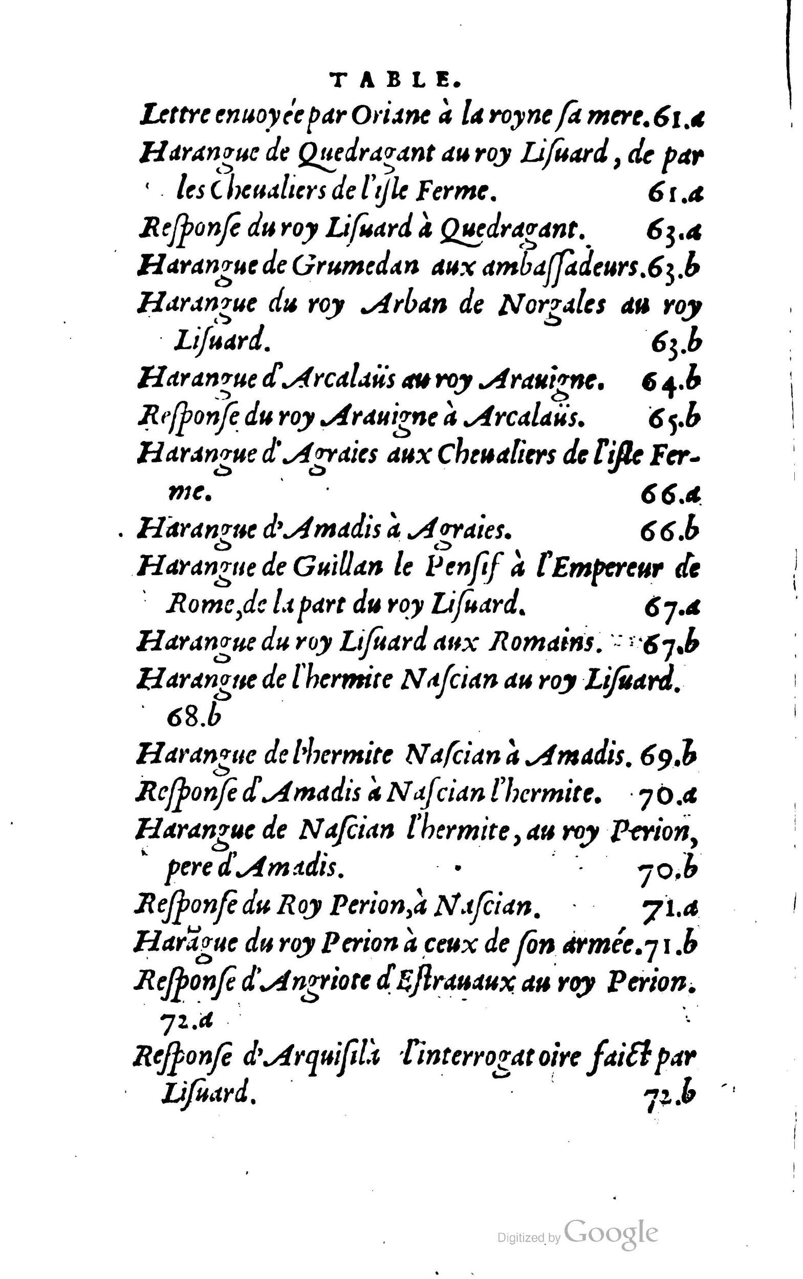 1560 - Vincent Sertenas et Gilles Robinot - Trésor des Amadis - British Library