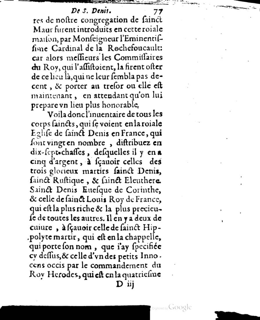 1636 - Jean Billaine - Trésor sacré ou inventaire des saintes reliques - British Library