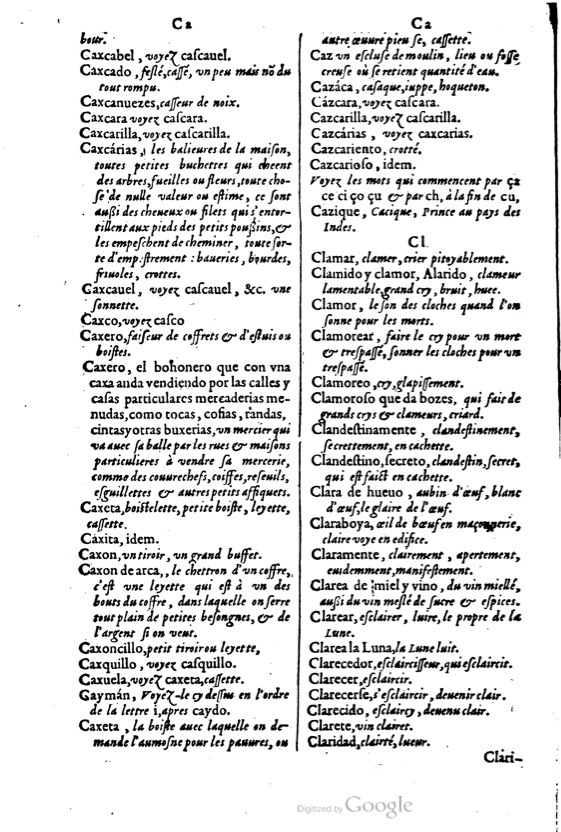 1621 - Adrian Tiffaine - Trésor des deux langues espagnole et française - BM Lyon