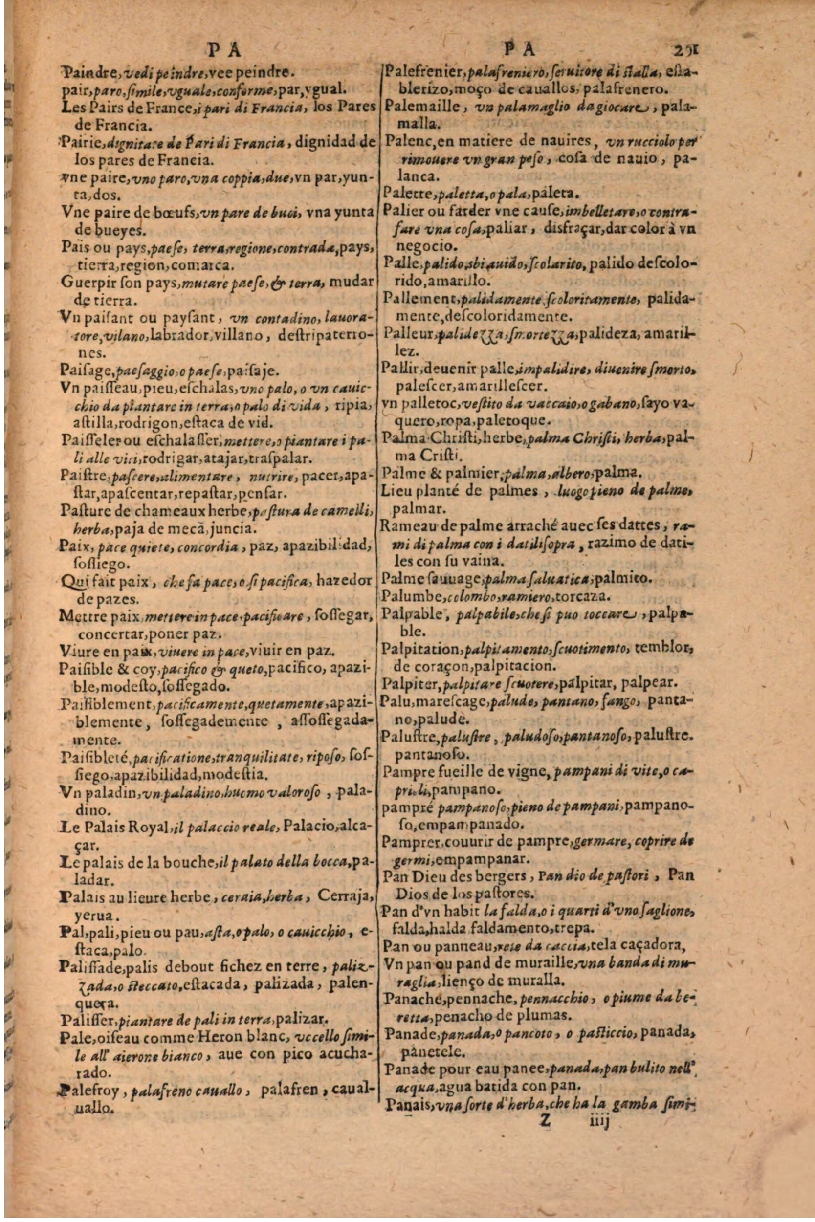 1616 - Pierre de la Rovière - Trésor des trois langues (Seconde partie) - BSB Munich