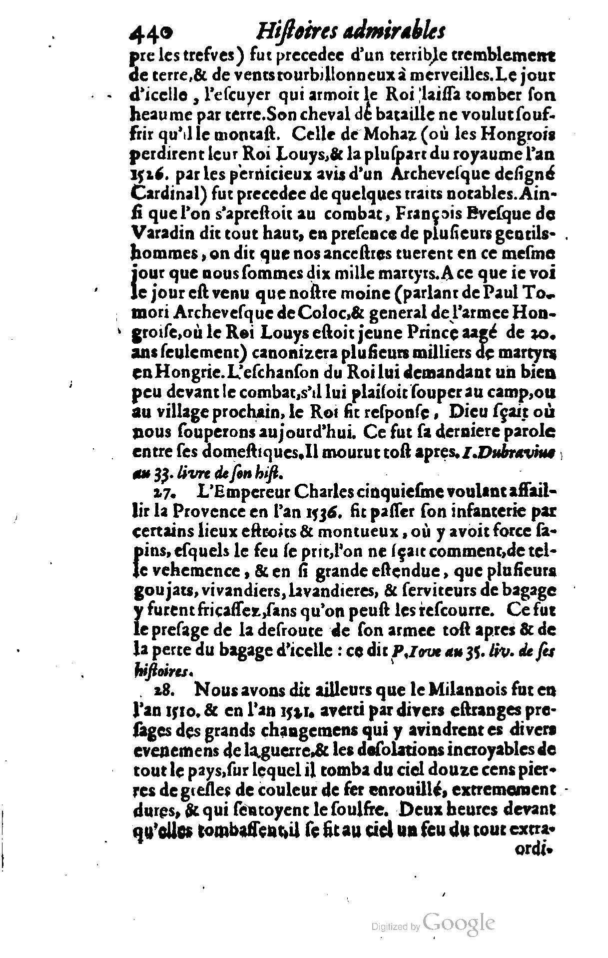 1628 - Jacques Crespin - Trésor d’histoires admirables et mémorables - BSB Munich