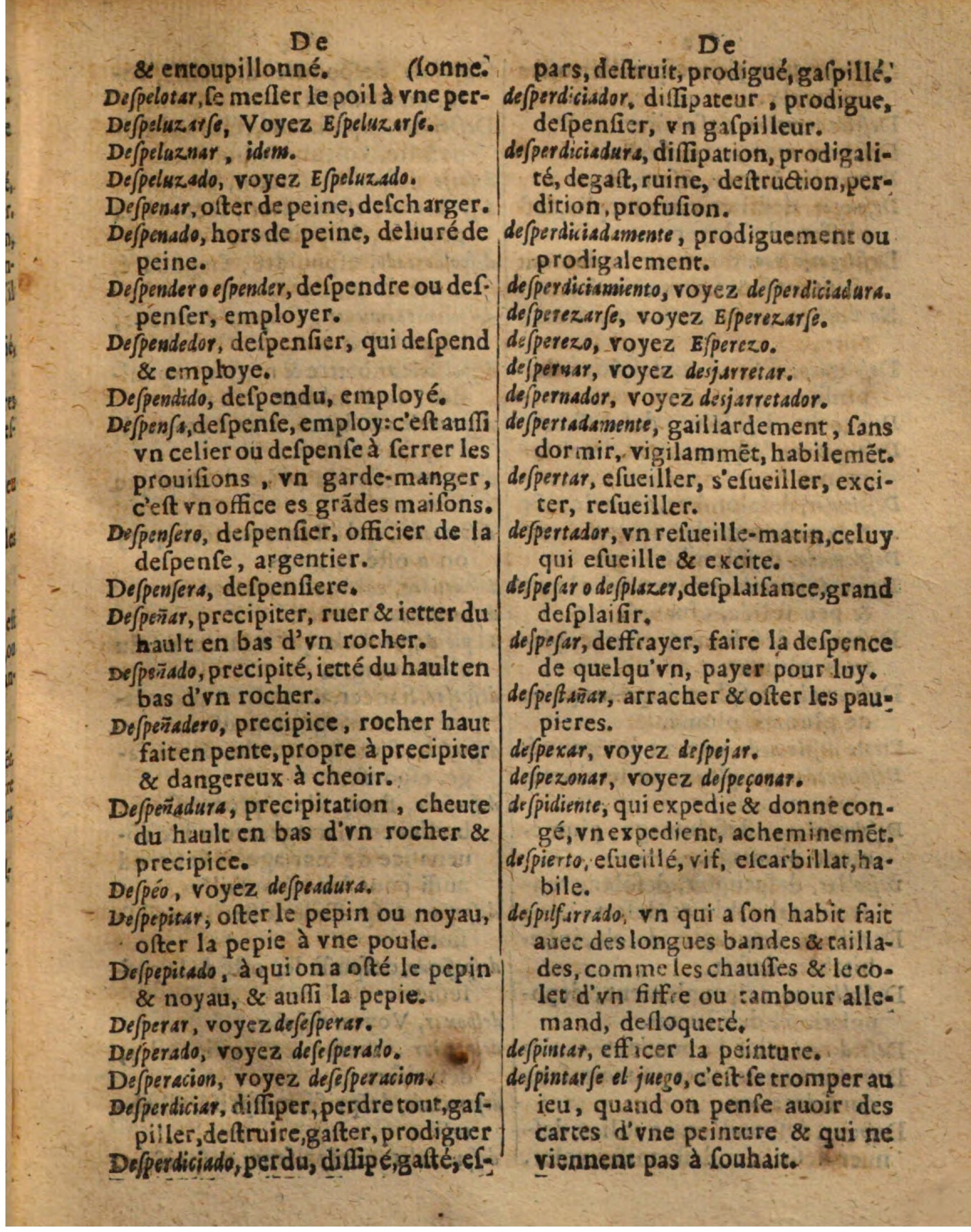 1625 - Hubert Antoine - Trésor des deux langues espagnole et française - Augsbourg