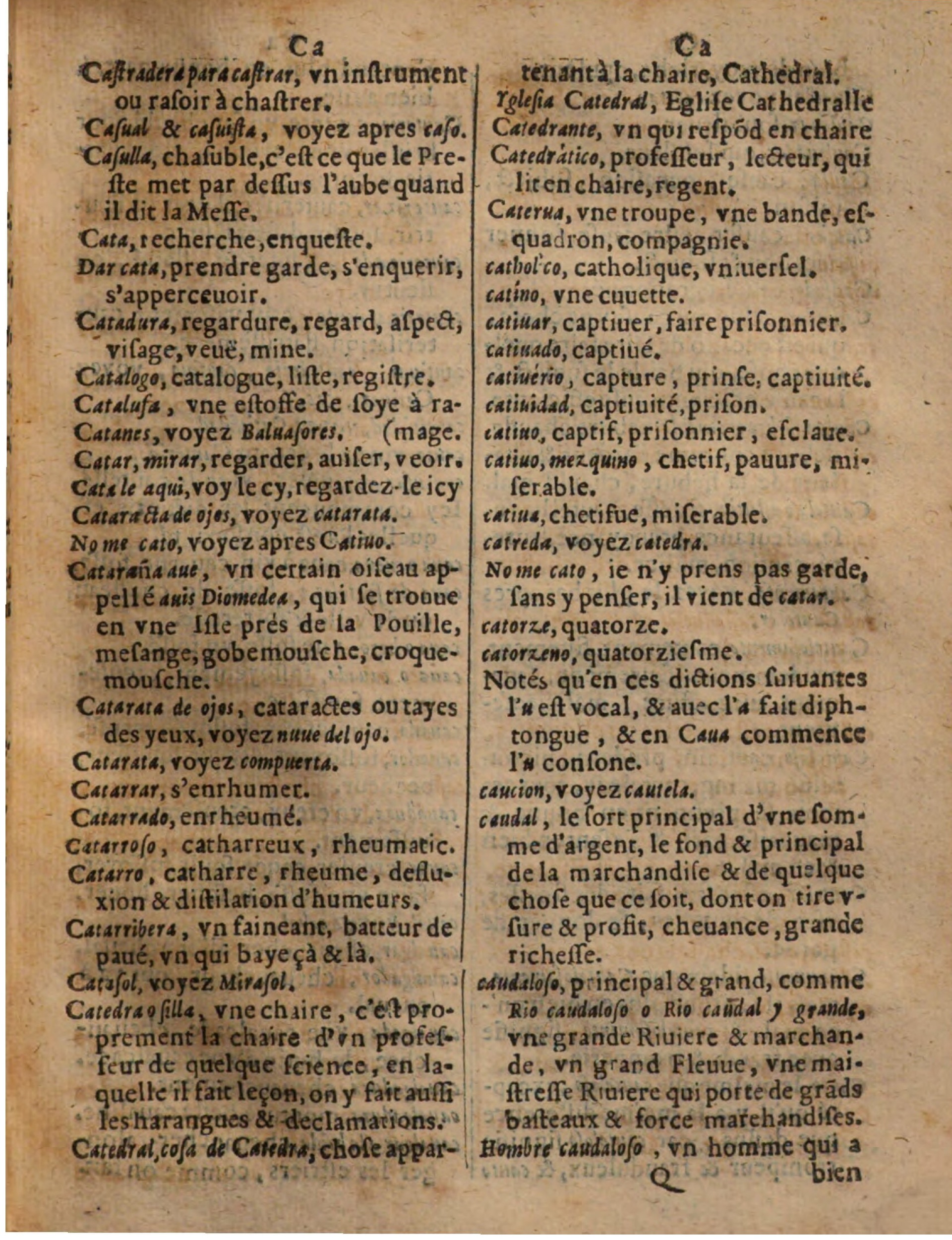1625 - Hubert Antoine - Trésor des deux langues espagnole et française - Augsbourg
