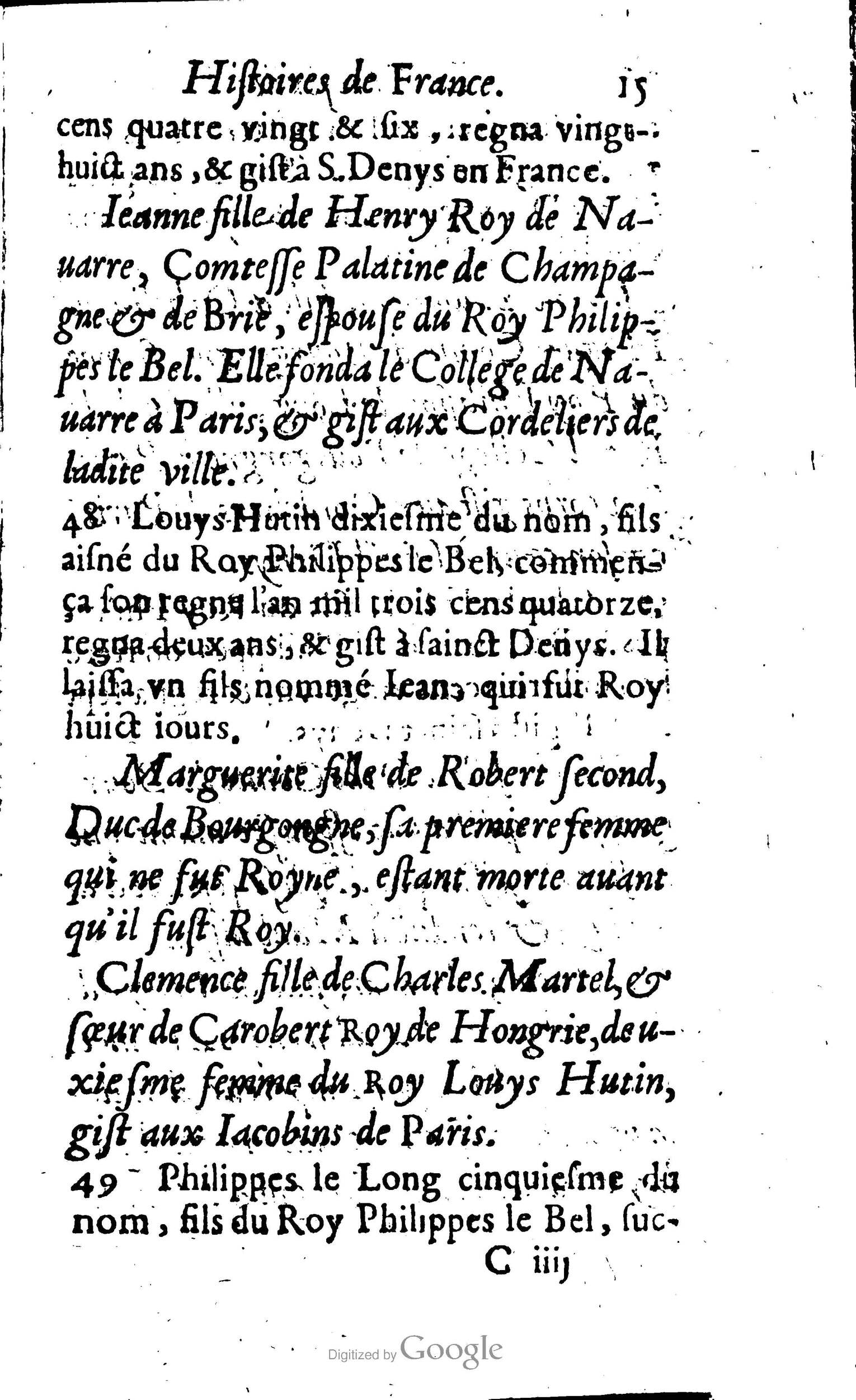 1638 - Jean Corrozet - Trésor des histoires de France - BM Lyon