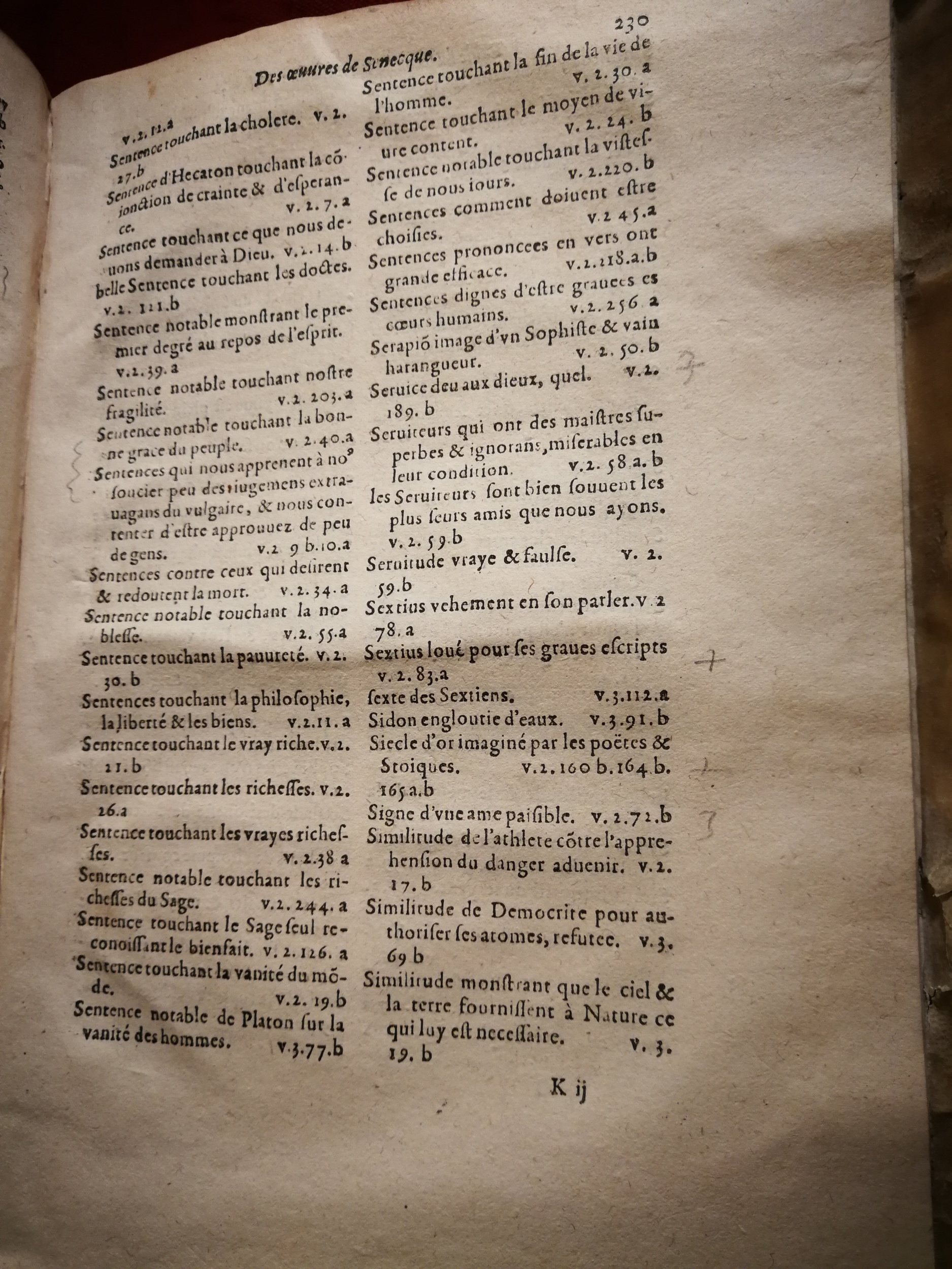 1595 - Jean Houzé - Œuvres morales et mêlées de Sénèque, Trésor de philosophie morale - T. 3 - BnF