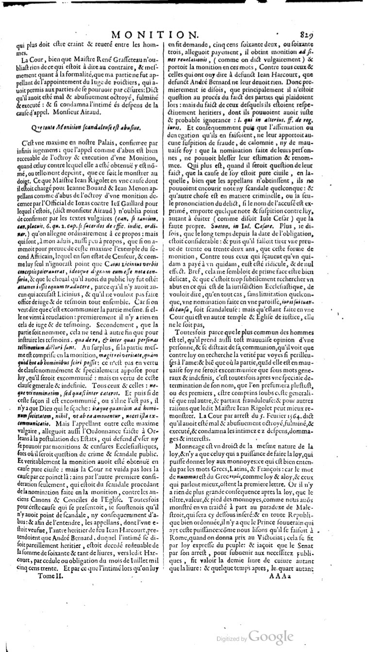 1629 - Veuve Nicolas Buon - Trésor du droit français (29620 T. 2) - BM Lyon