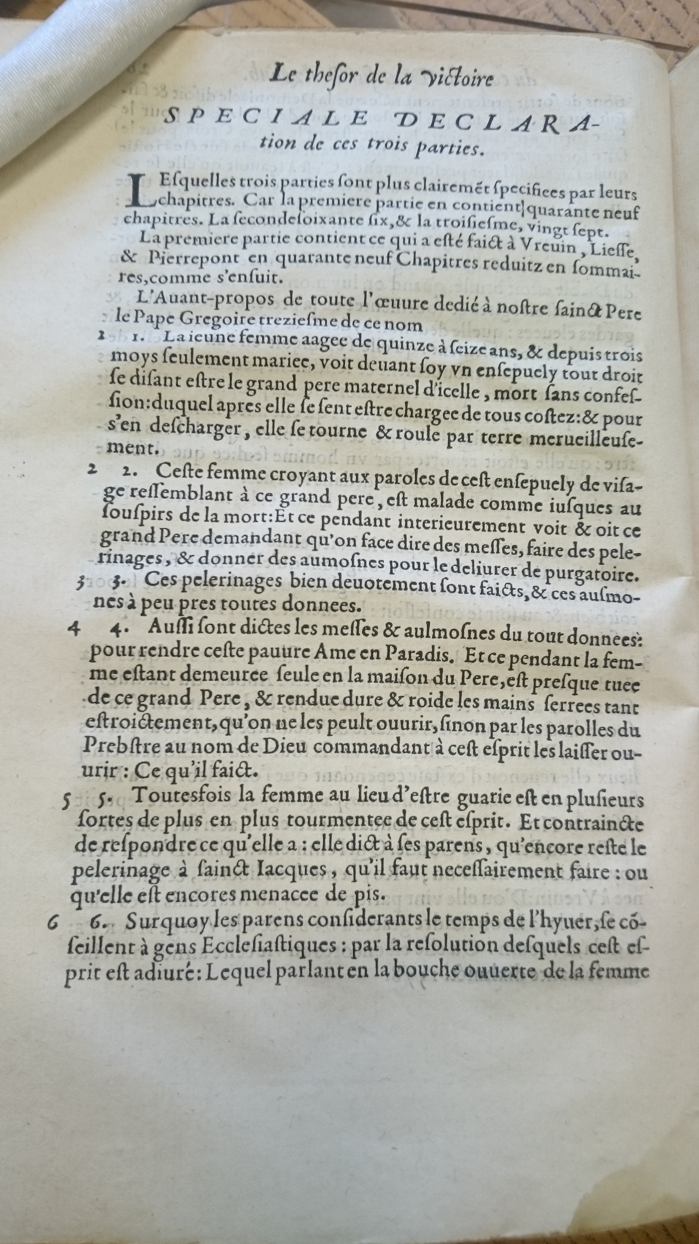 1578 - Nicolas Chesneau - Trésor et entière histoire de la triomphante victoire du corps de Dieu sur l’esprit malin - Douai Quincy