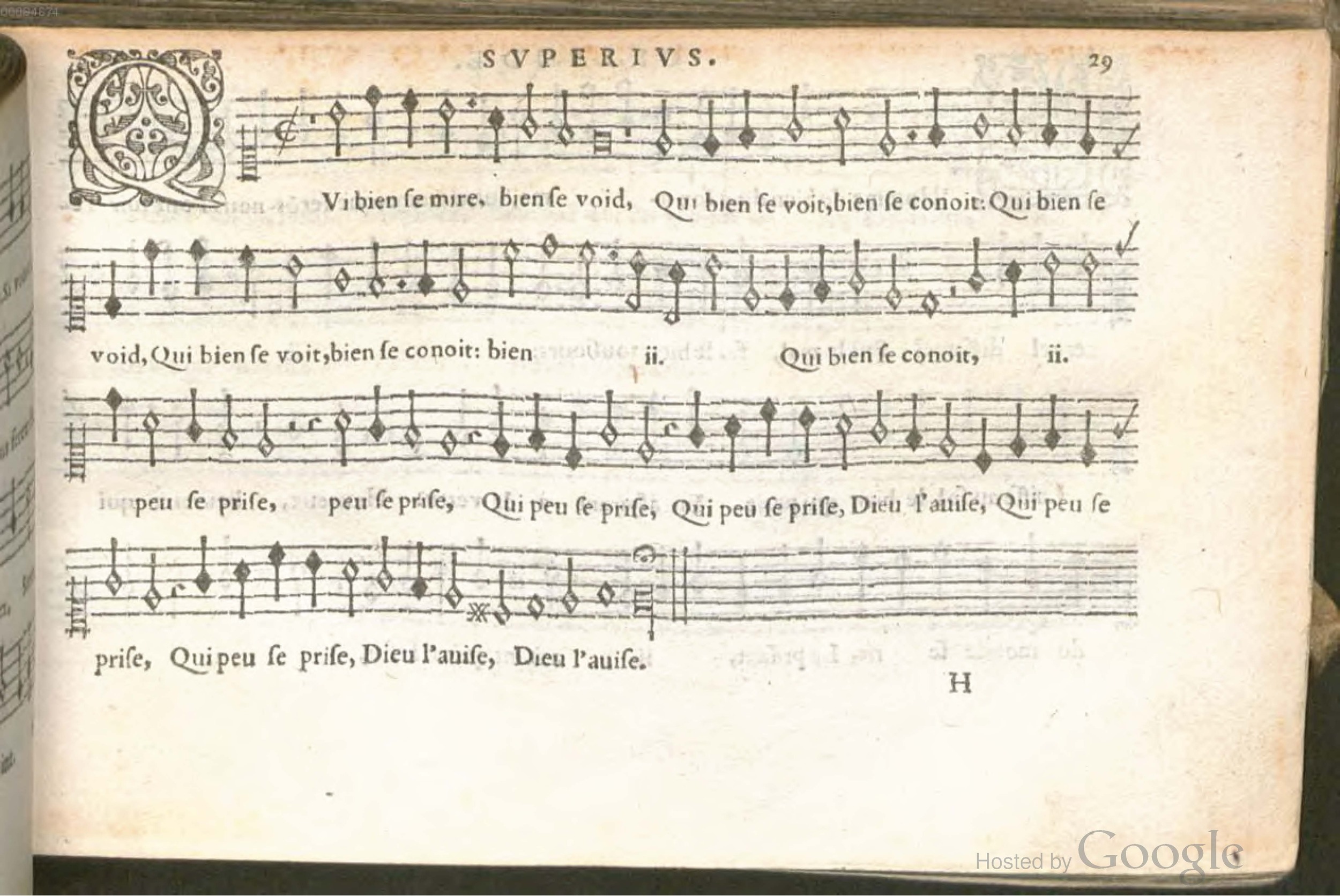 1576 - [Pierre de Saint-André] - Trésor de musique d’Orlande de Lassus Superius - BSB Munich