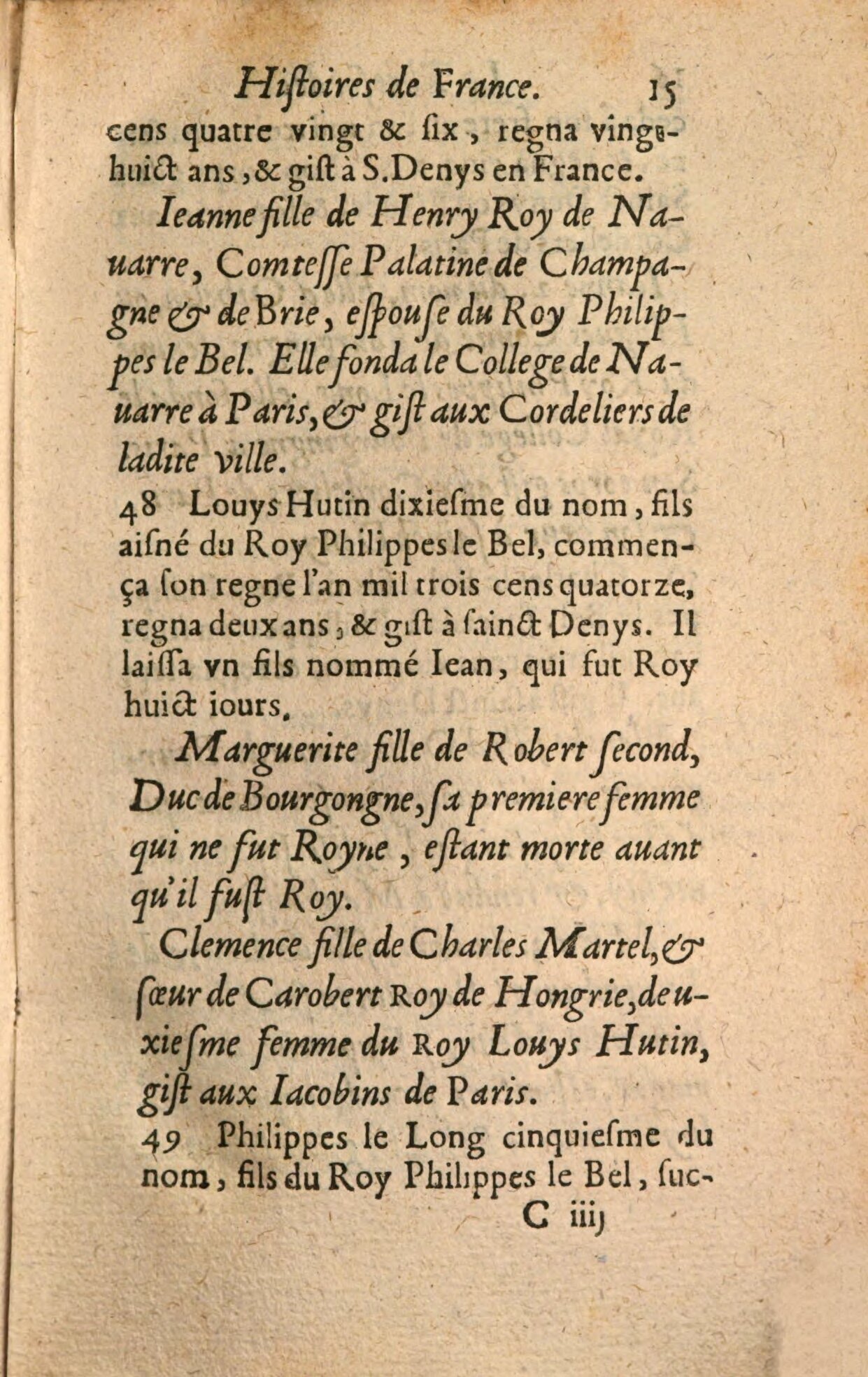 1639 - Jean Corrozet - Trésor des histoires de France - BSB Munich