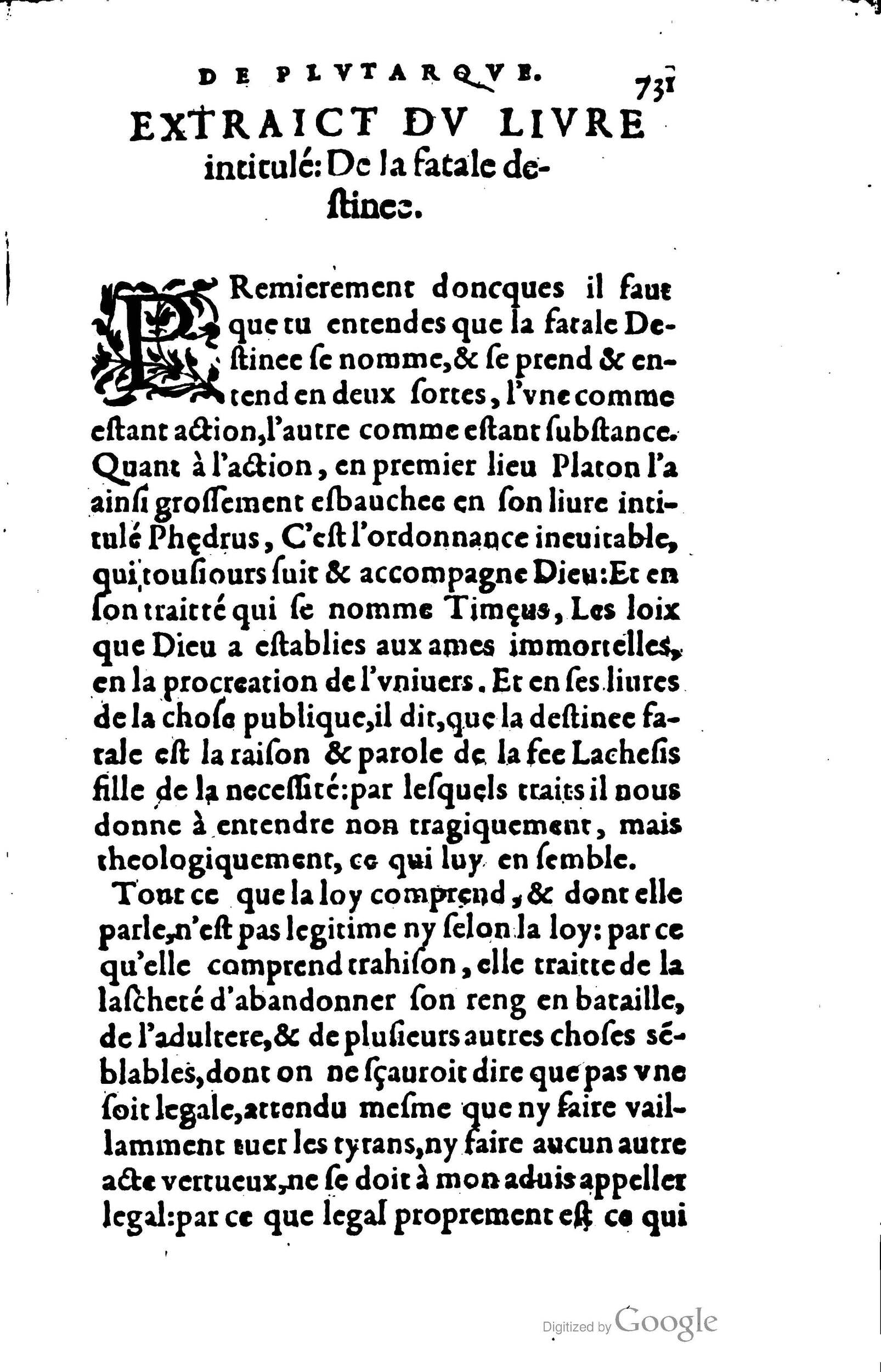 1578 - Jean Poupy - Trésor des morales de Plutarque - BSB Munich