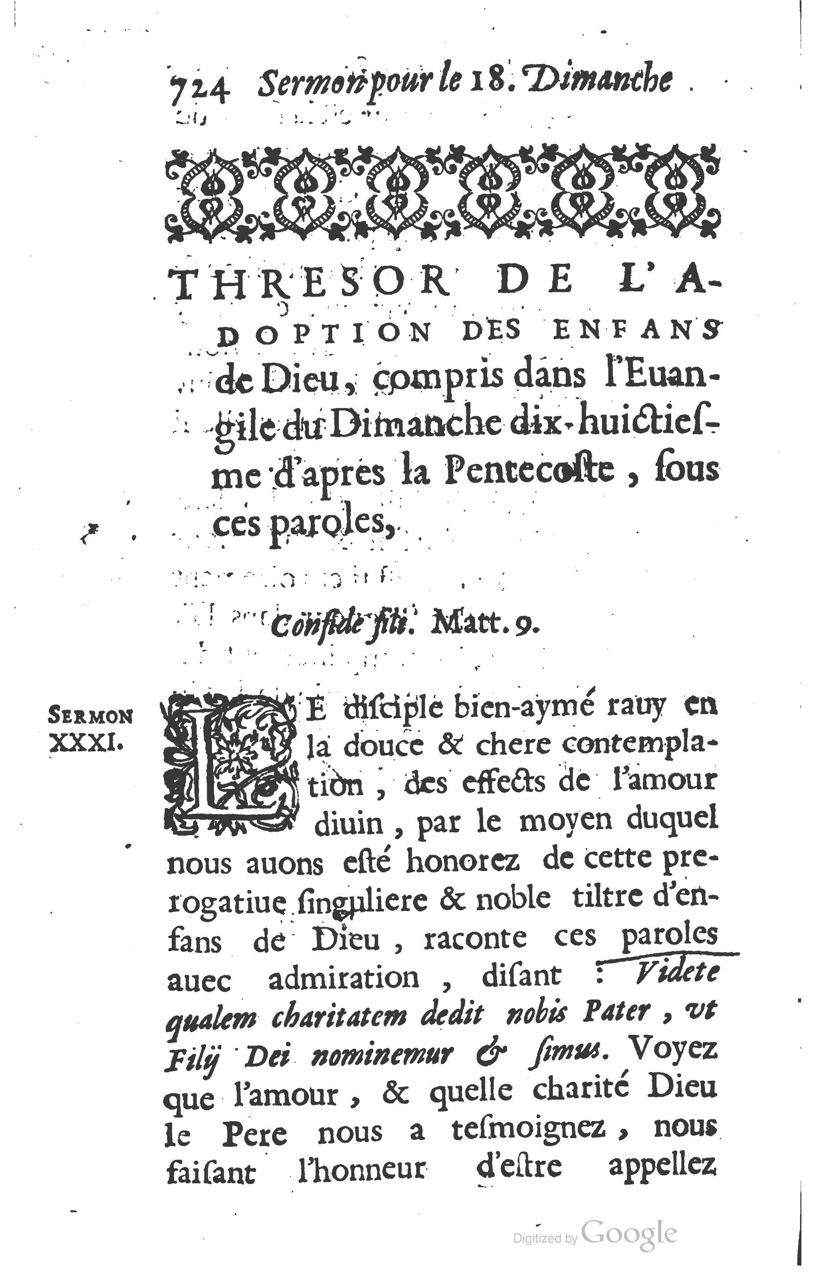 1629 - Manassés de Préaulx - Sermons ou Trésors de la piété chrétienne - BM Lyon