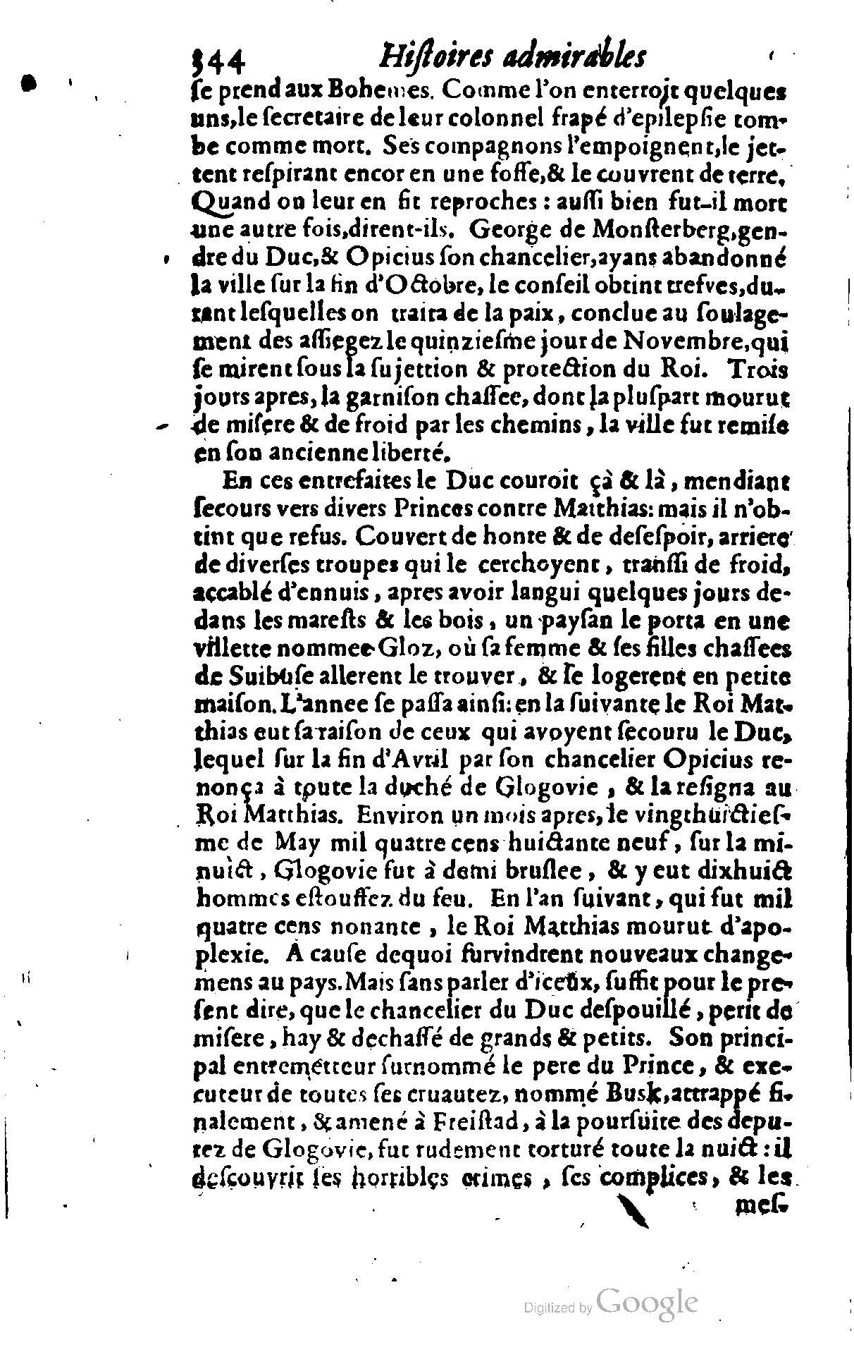 1628 - Jacques Crespin - Trésor d’histoires admirables et mémorables - BSB Munich