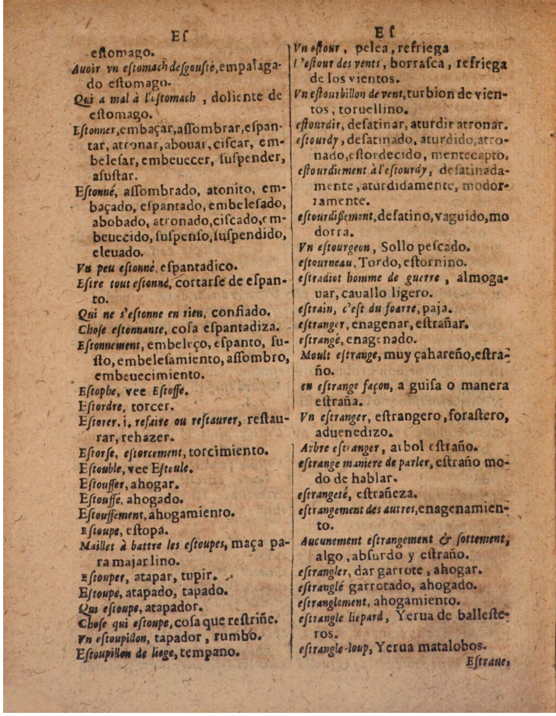 1624 - Hubert Antoine - Trésor des deux langues espagnole et française (Seconde partie) - BSB Munich