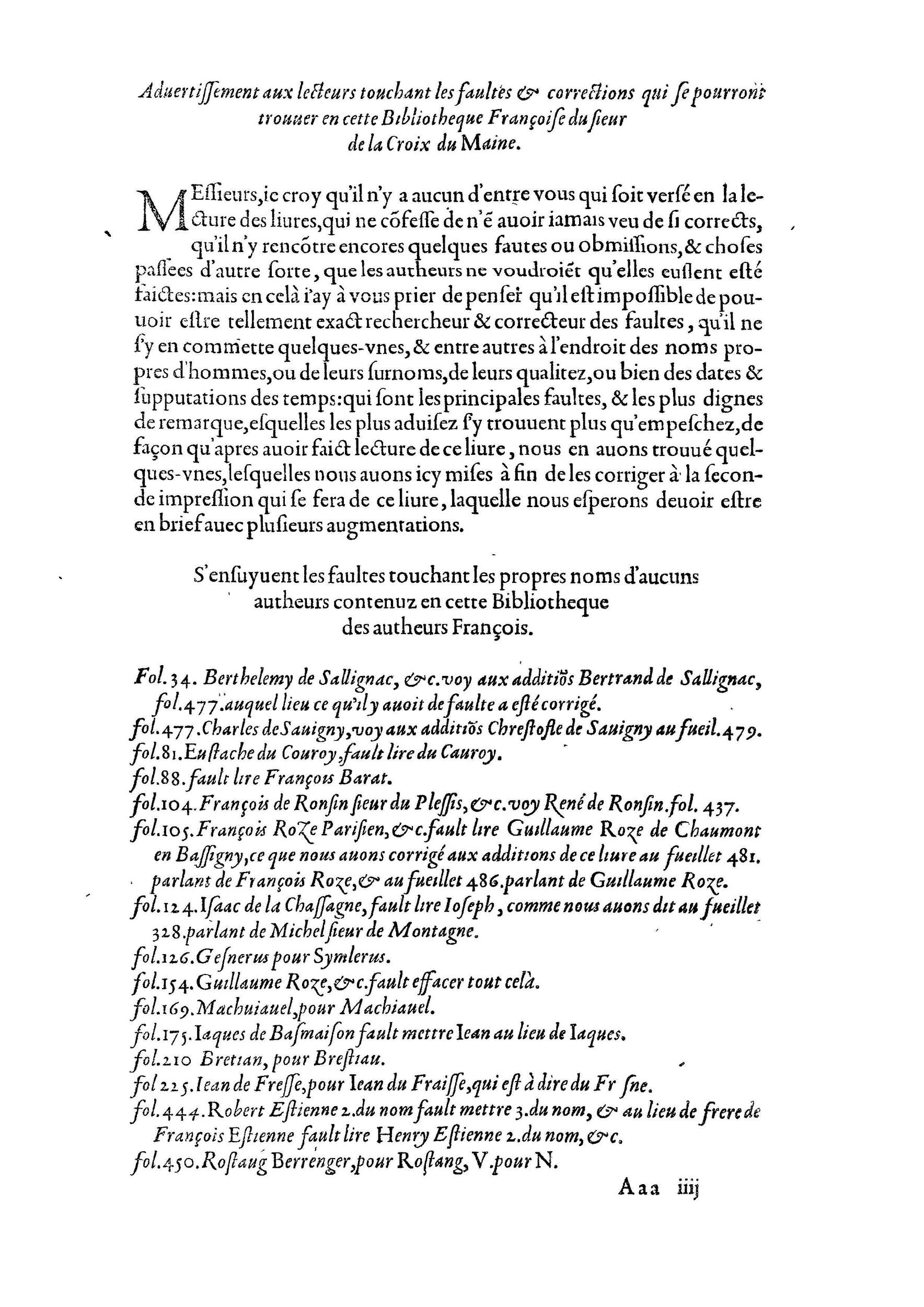 1584 - Abel L&#039;Angelier - Bibliothèques françaises - BnF