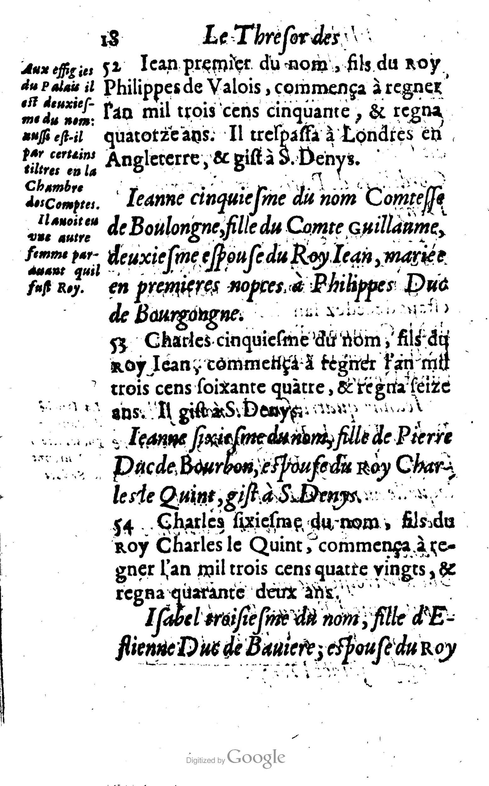 1638 - Jean Corrozet - Trésor des histoires de France - BM Lyon