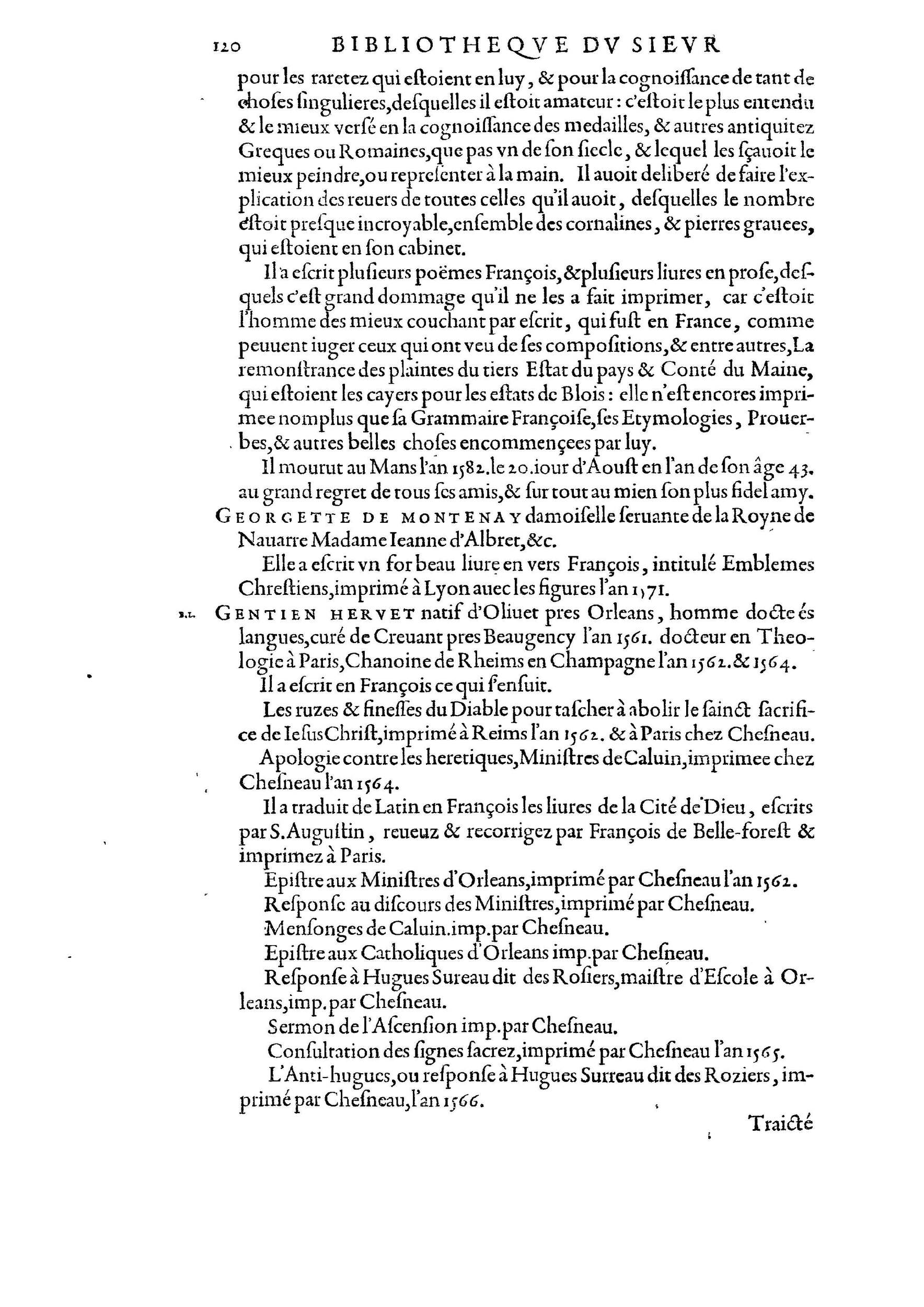 1584 - Abel L&#039;Angelier - Bibliothèques françaises - BnF