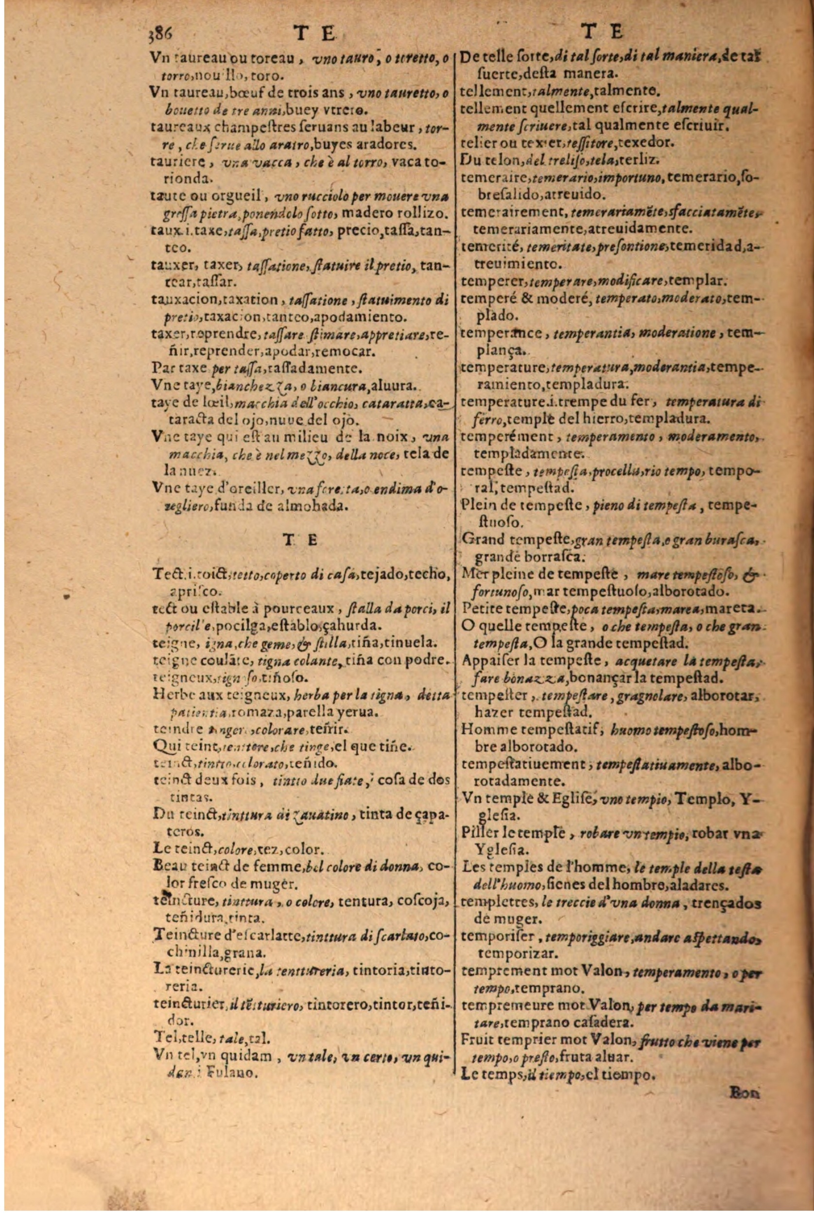 1616 - Pierre de la Rovière - Trésor des trois langues (Seconde partie) - BSB Munich