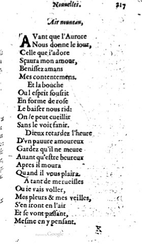1623 - Jacques Cailloüé - Trésor ou recueil des chansons amoureuses - British Library