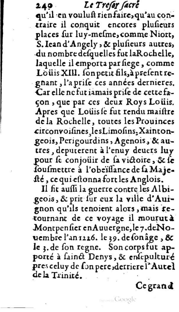 1646 - Jean Billaine - Trésor sacré ou inventaire des saintes reliques - BM Lyon