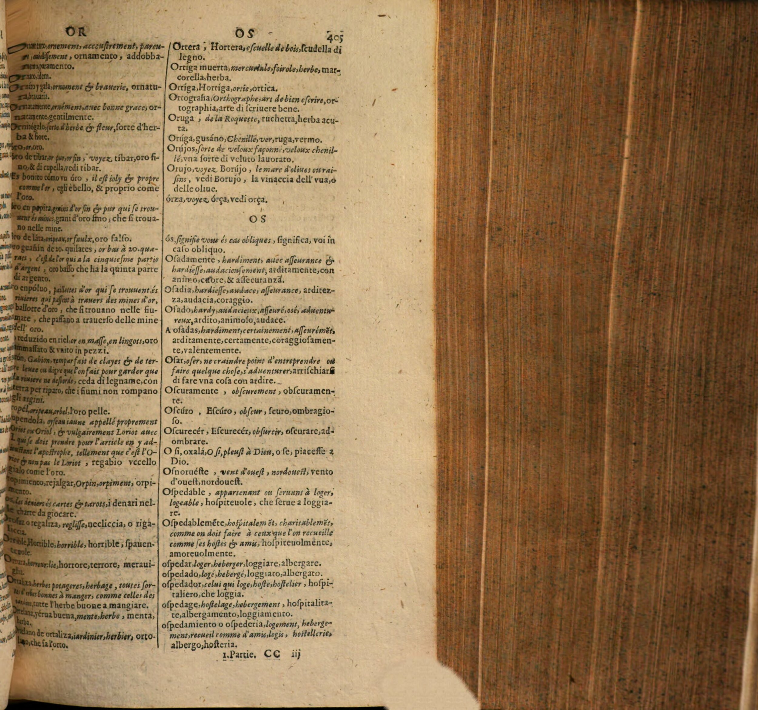 1617 - Samuel Crespin - Trésor des trois langues espagnole, française et italienne (Première partie) - Regensburg