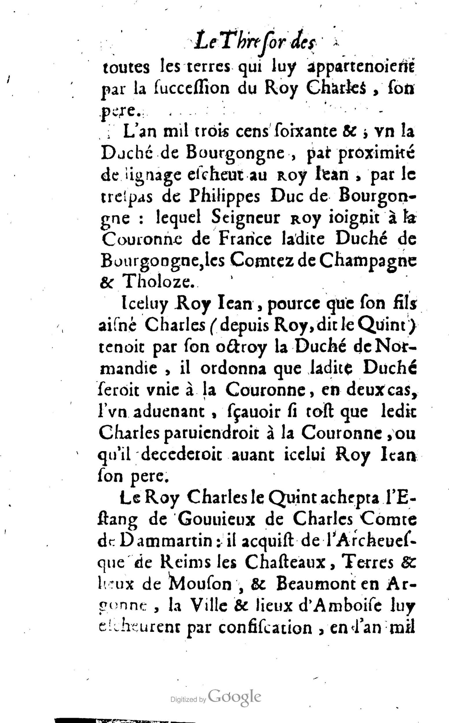 1638 - Jean Corrozet - Trésor des histoires de France - BM Lyon