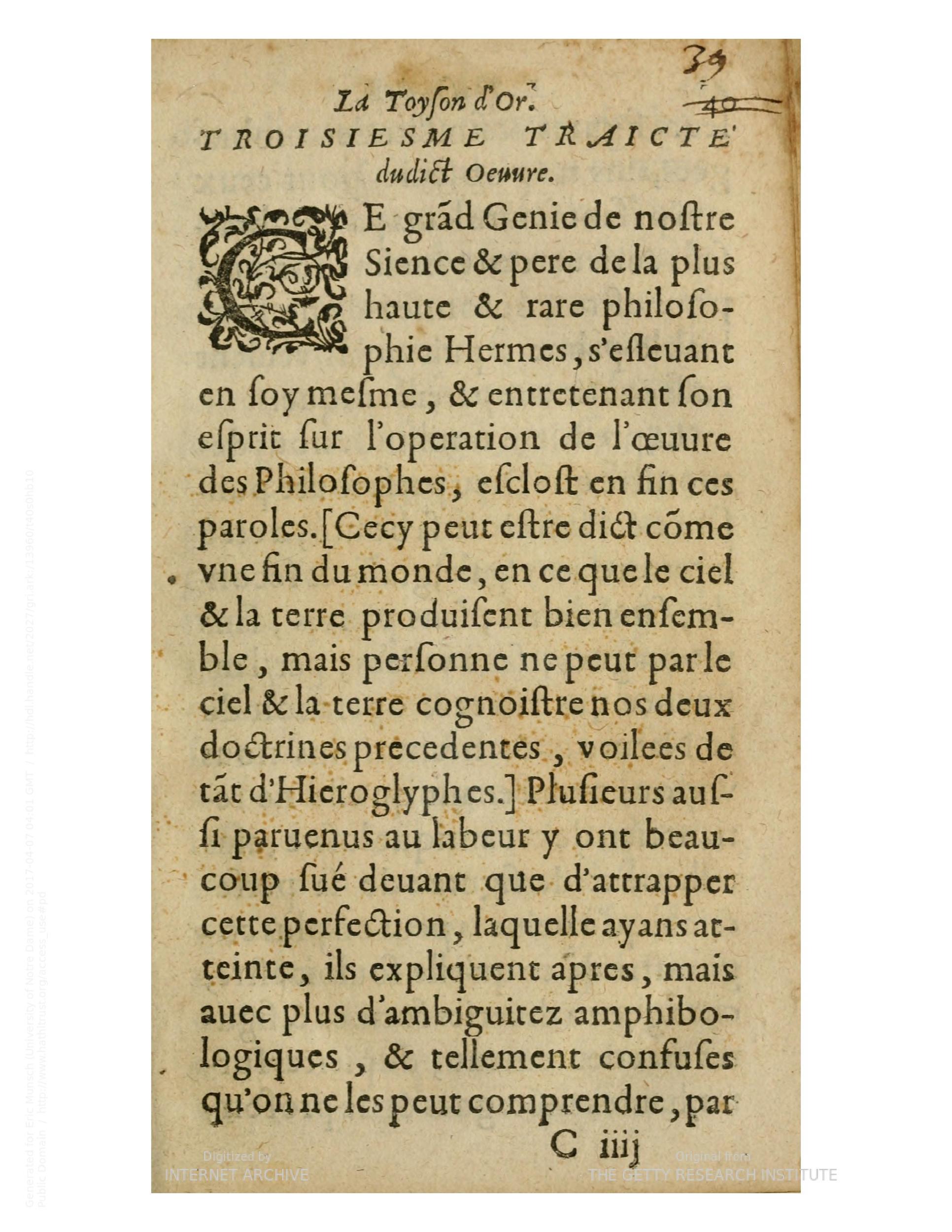 1612 - Charles Sevestre - Toison d’or ou la fleur des trésors - Getty Research Institute