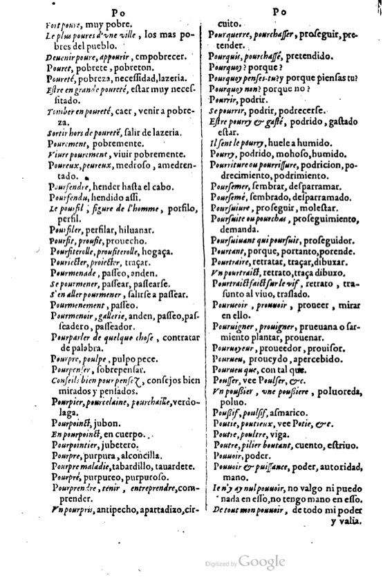 1621 - Adrian Tiffaine - Trésor des deux langues espagnole et française - BM Lyon