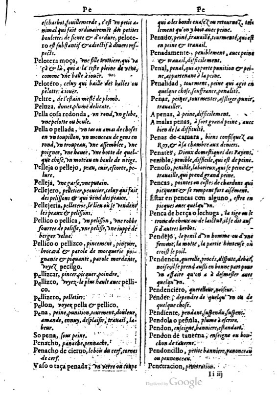 1616 - Veuve Marc Orry - Trésor des deux langues espagnole et française (Première et Seconde parties) - BM Lyon