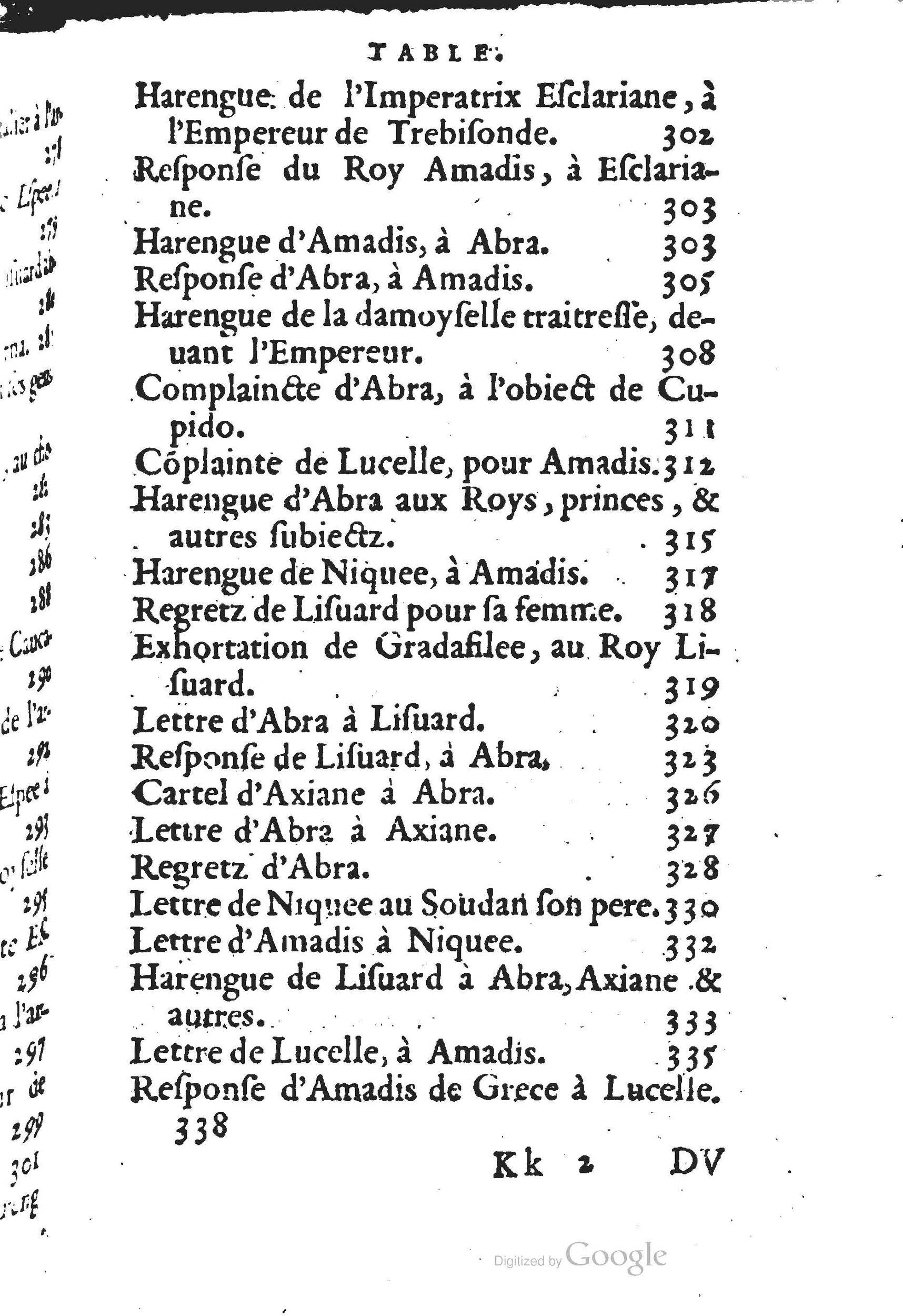 1560 - Jean d’Ogerolles et Gabriel Cotier Lyon - Trésor des Amadis - BSB Munich