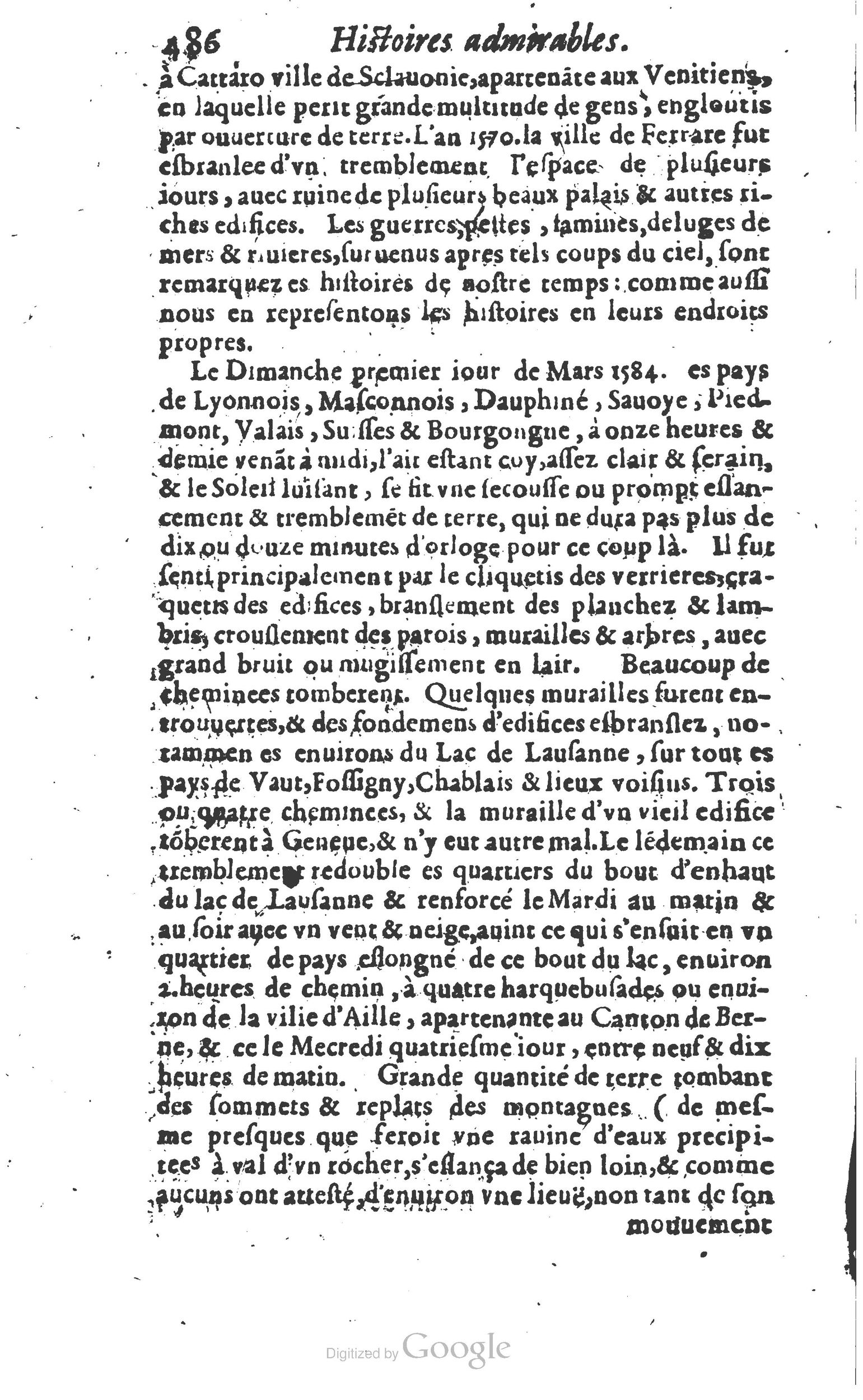 1610 - Paul Marceau - Trésor d’histoires admirables et mémorables - Princeton
