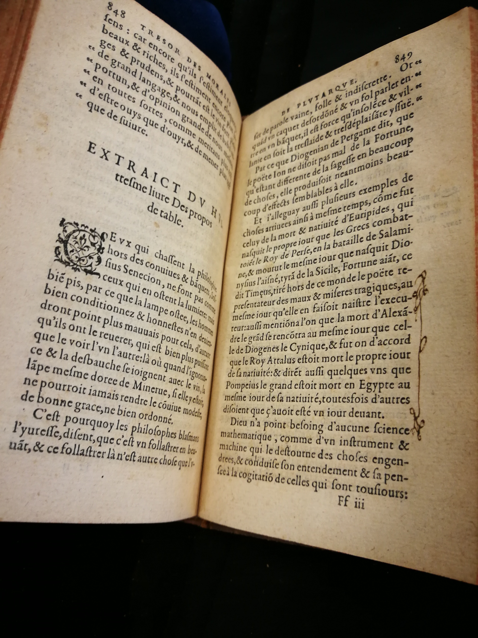 1577 - Jean Poupy - Trésor des morales de Plutarque - Les Méjanes, Aix-en-Provence 1577 - Jean Poupy - Trésor des morales de Plutarque - Les Méjanes, Aix-en-Provence