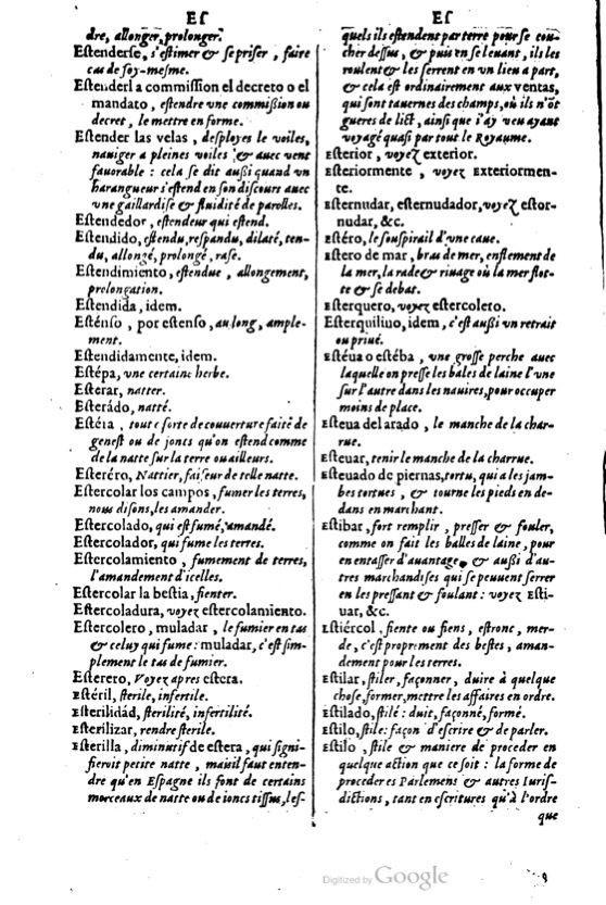 1621 - Adrian Tiffaine - Trésor des deux langues espagnole et française - BM Lyon