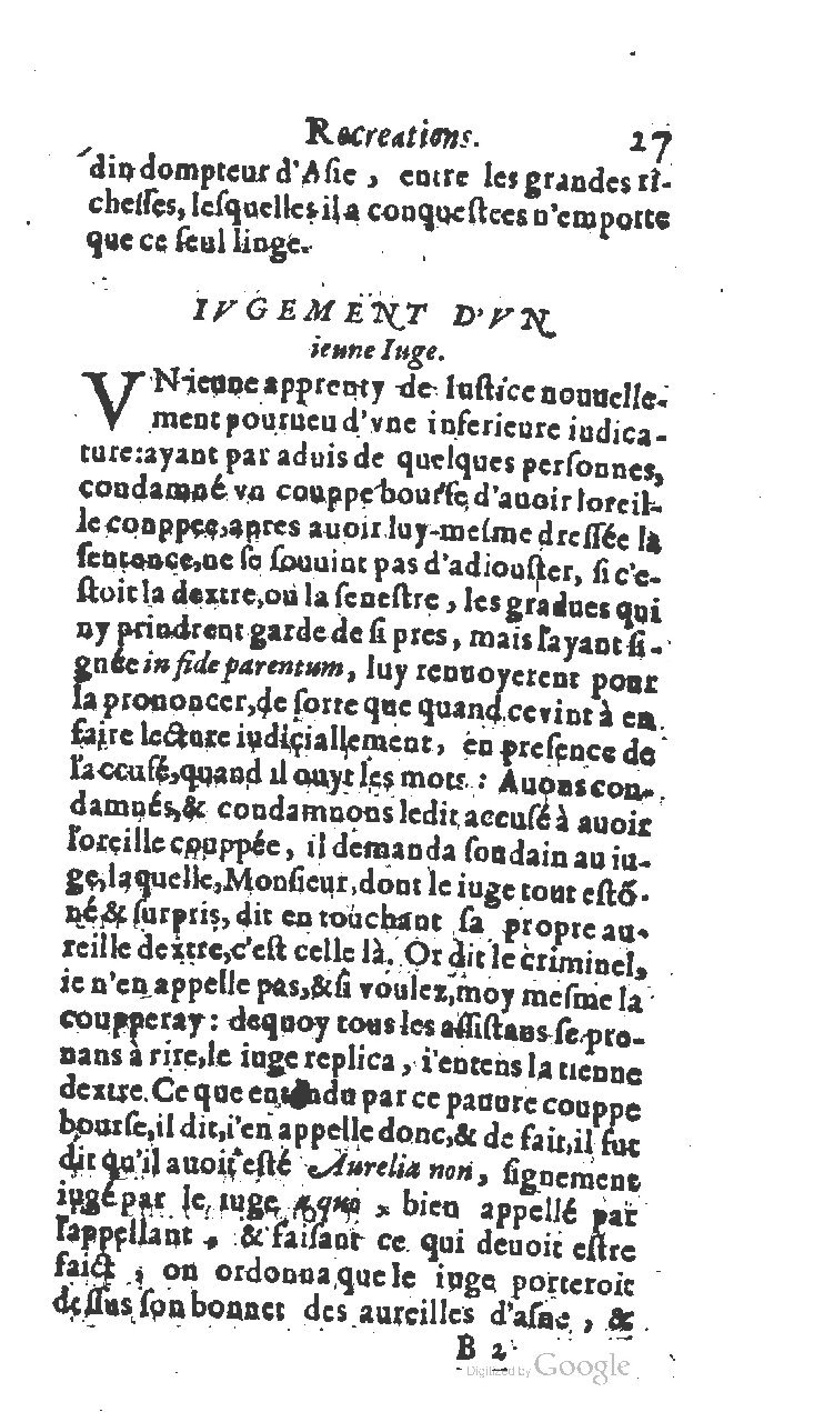 1611 - Jean Osmont - Trésor des récréations - BSB Munich