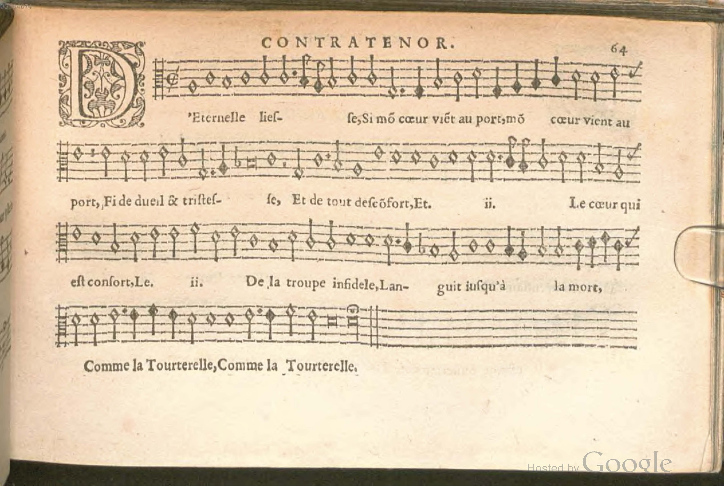 1576 - [Pierre de Saint-André] - Trésor de musique d’Orlande de Lassus Contratenor - BSB Munich