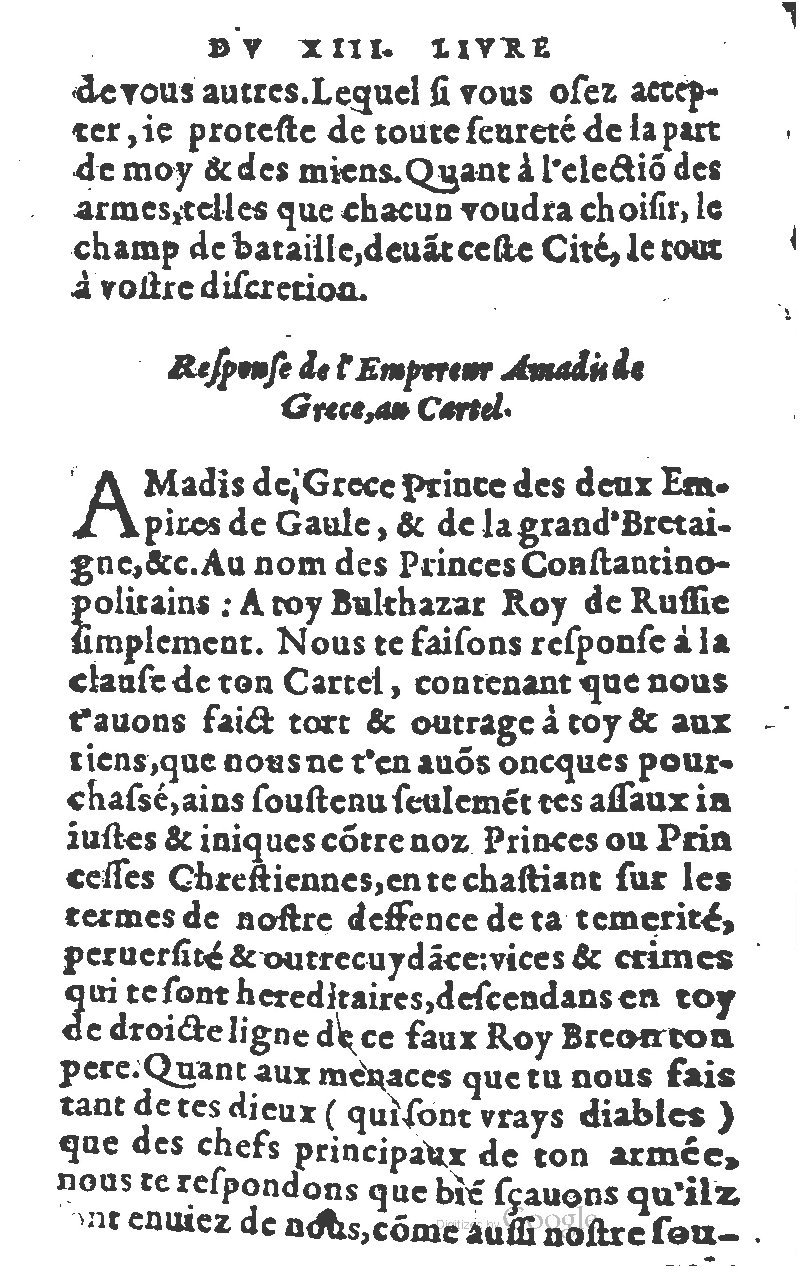 1582 - Jean Huguetan - Trésor des Amadis T. 1 - BM Lyon