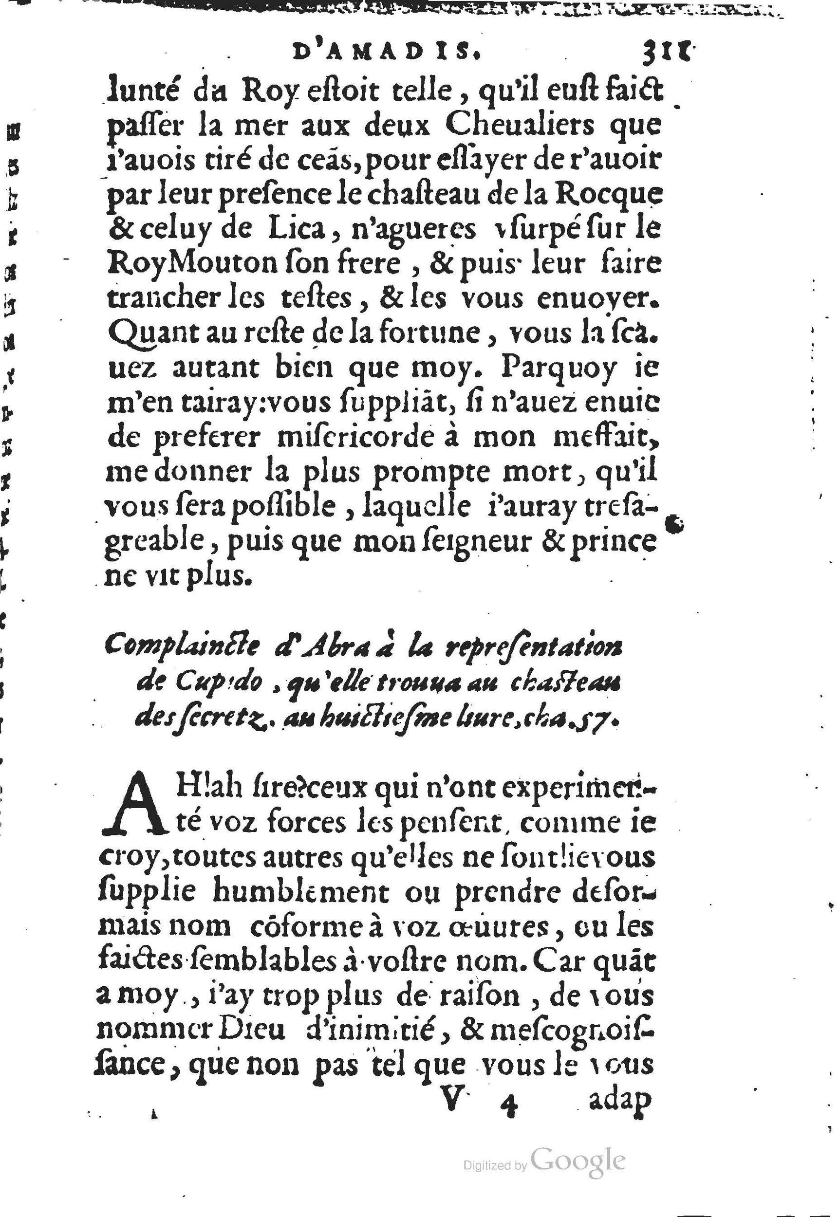 1560 - Jean d’Ogerolles et Gabriel Cotier Lyon - Trésor des Amadis - BSB Munich