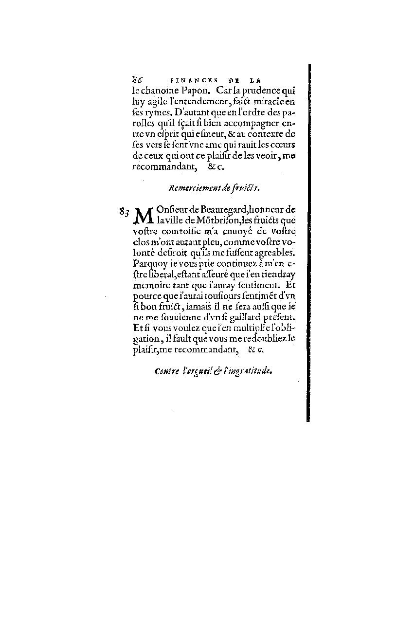1572 - Nicolas Du Chemin - Finances et Trésor de la plume française - BM Lyon