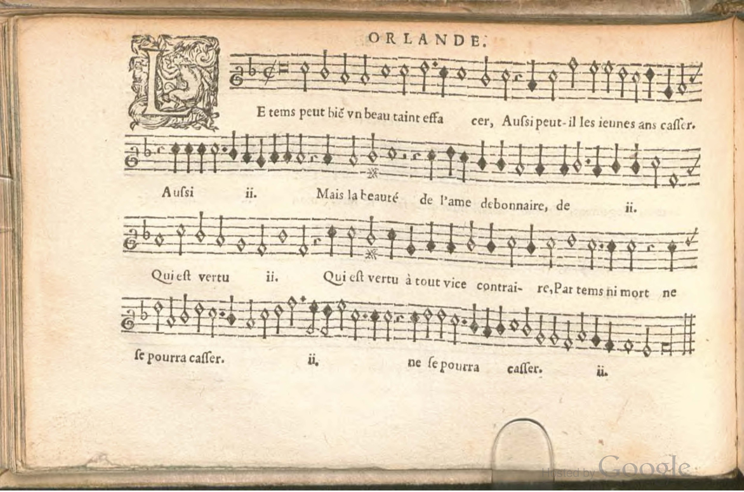 1576 - [Pierre de Saint-André] - Trésor de musique d’Orlande de Lassus Superius - BSB Munich