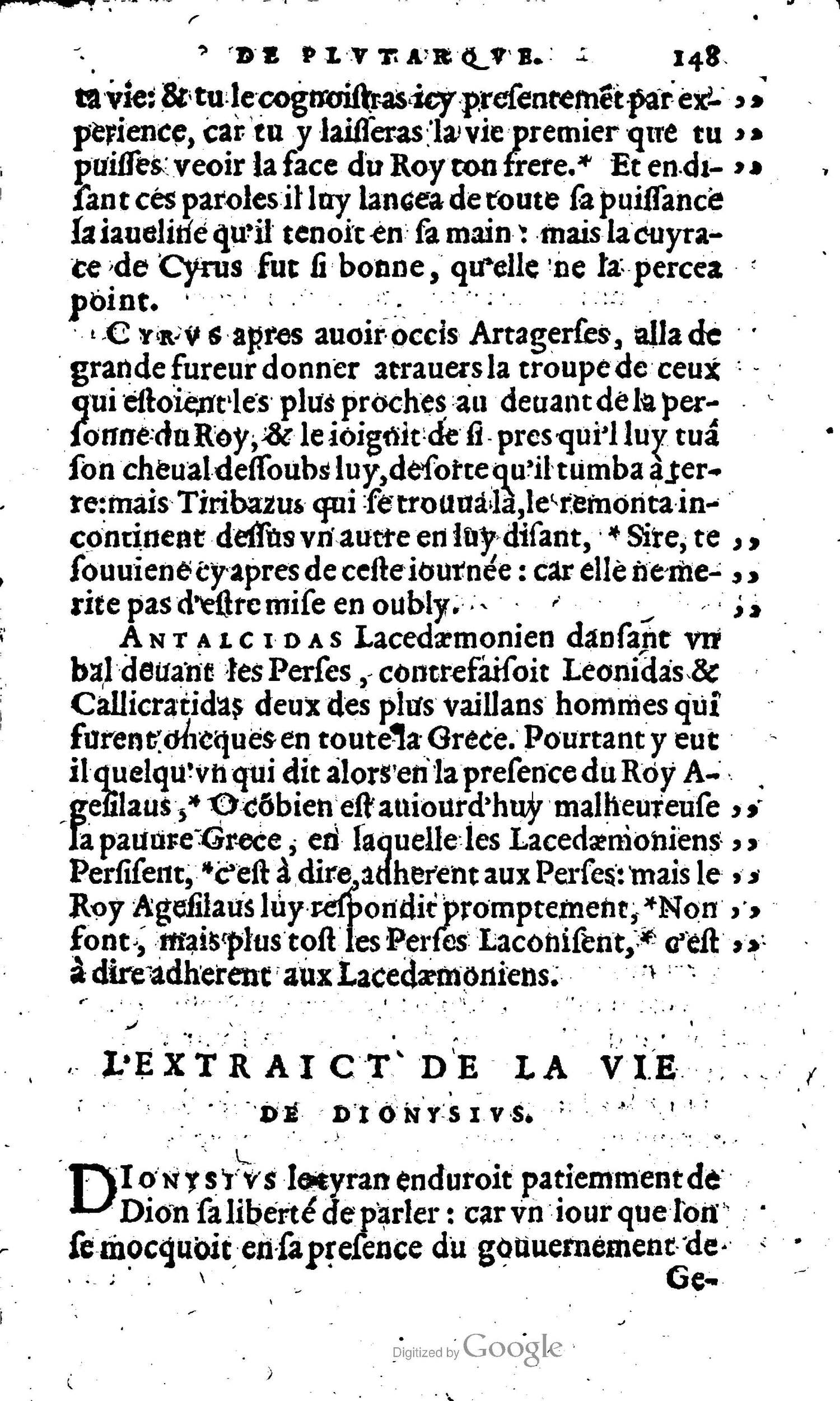 1568 - Willem Silvius - Trésor des vies de Plutarque - Anvers Plantin-Moretus