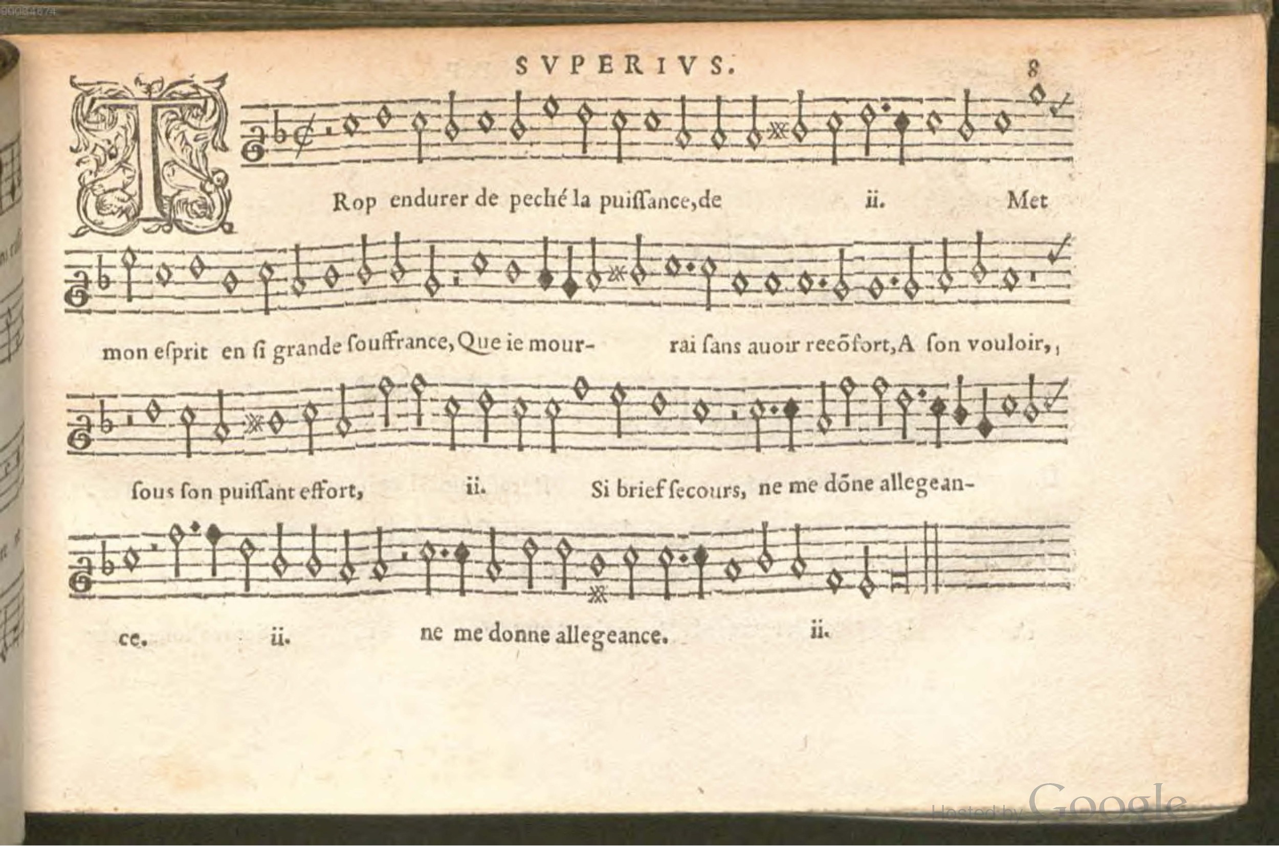 1576 - [Pierre de Saint-André] - Trésor de musique d’Orlande de Lassus Superius - BSB Munich
