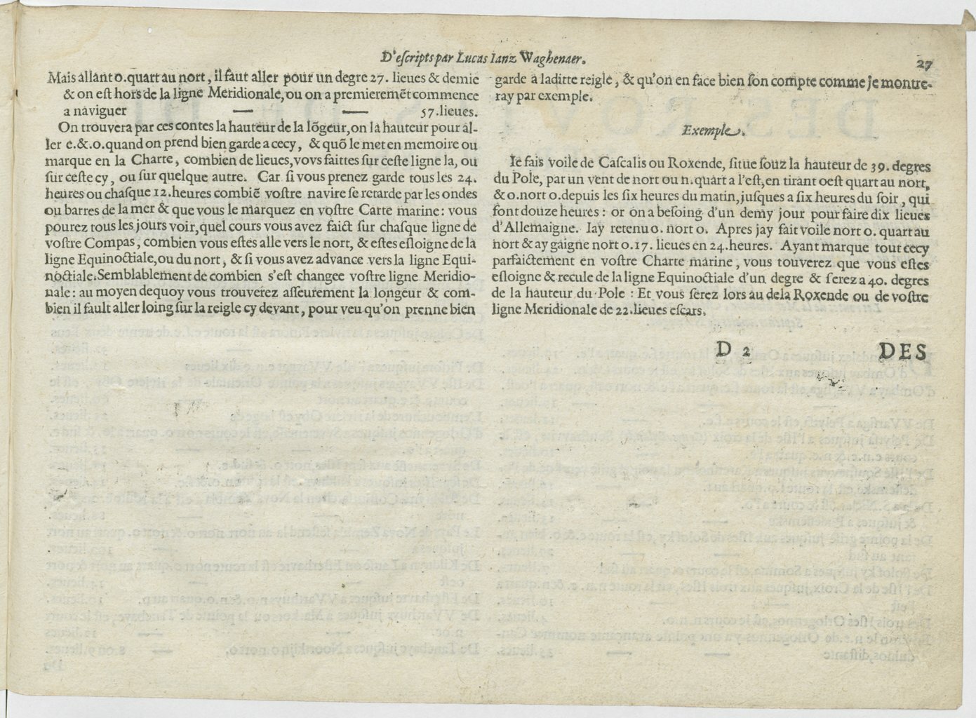 1601 - Bonaventure d’Aseville - Trésorerie ou cabinet de route marinesque - BnF