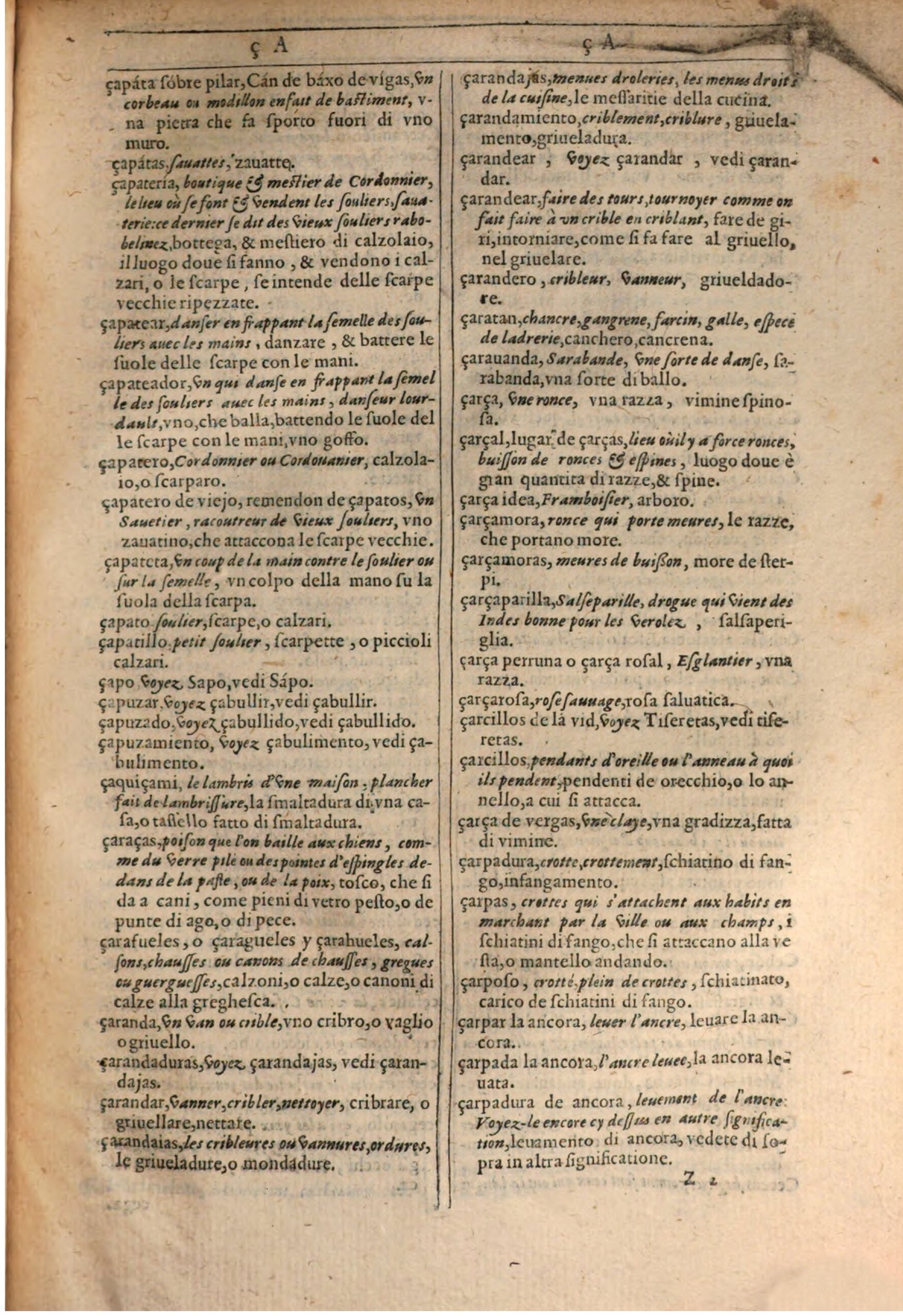 1609 - Philippe Albert et Alexandre Pernet - Trésor des trois langues française, italienne et espagnole (Première partie) - BSB Munich