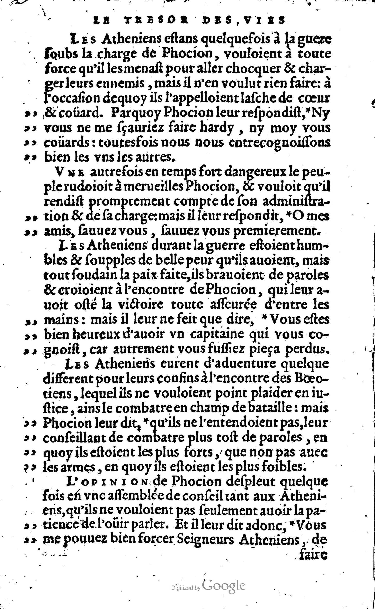 1568 - Willem Silvius - Trésor des vies de Plutarque - Anvers Plantin-Moretus