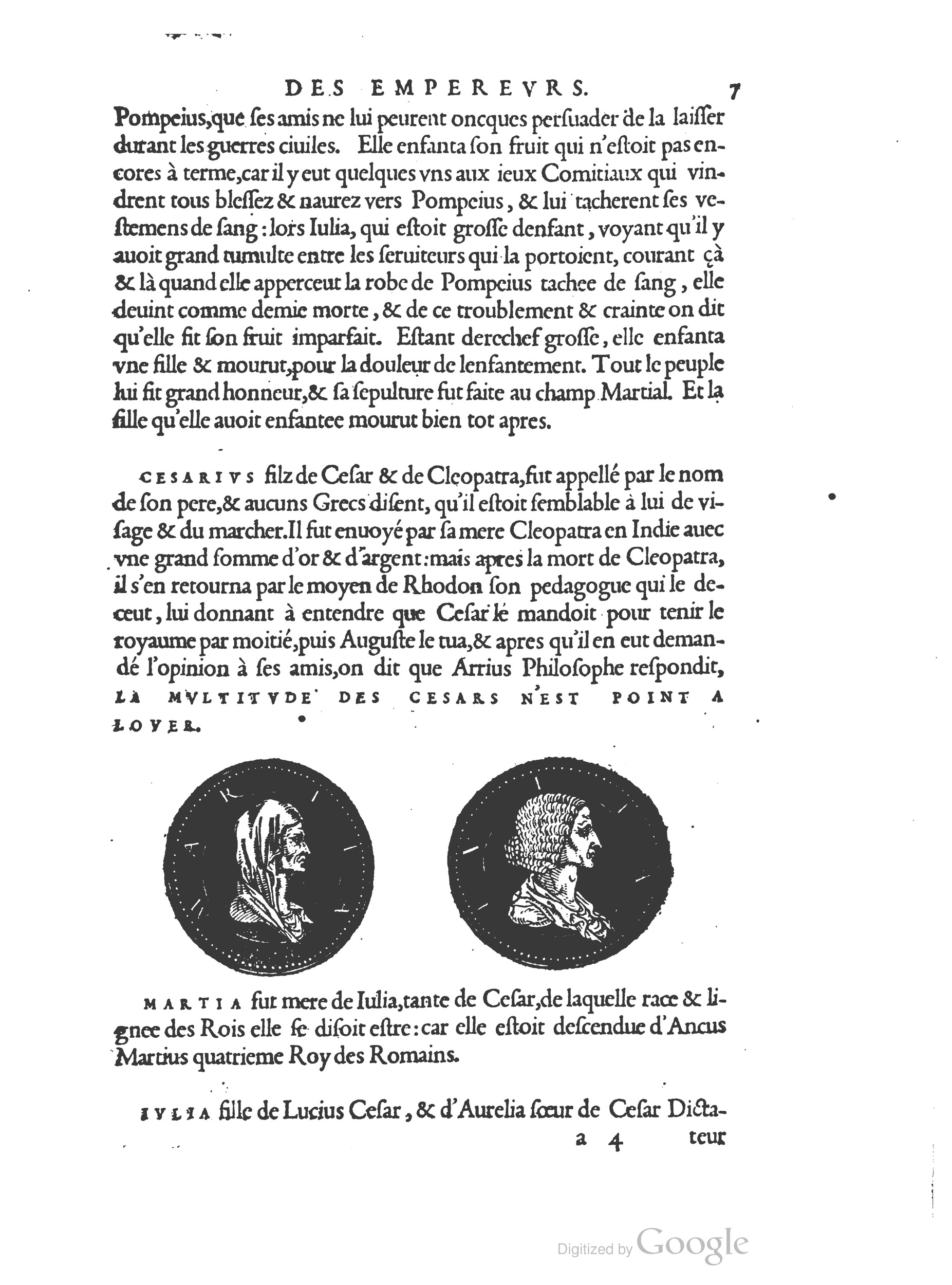 1553 - Jacopo Strada et Thomas Guérin - Épitome du Trésor des antiquités - BM Lyon