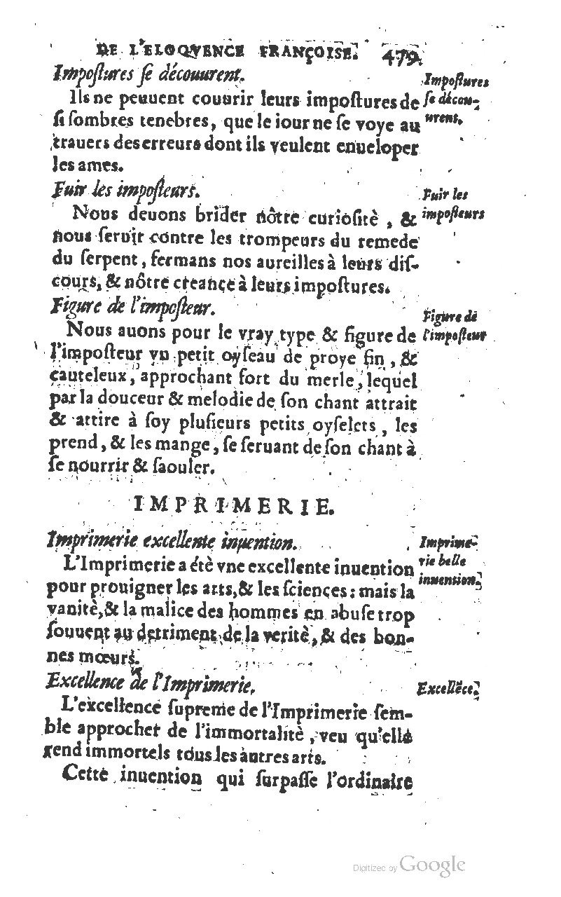 1610 - Louis Coste - Trésor de l’éloquence française (Seconde partie) - BM Lyon