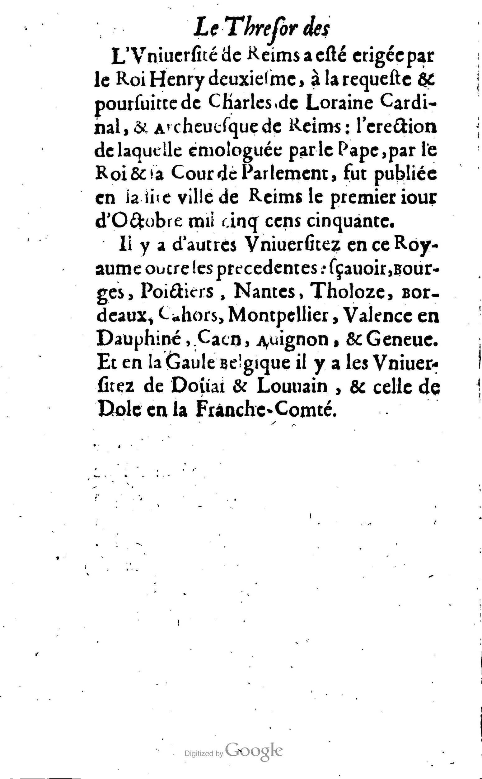 1638 - Jean Corrozet - Trésor des histoires de France - BM Lyon