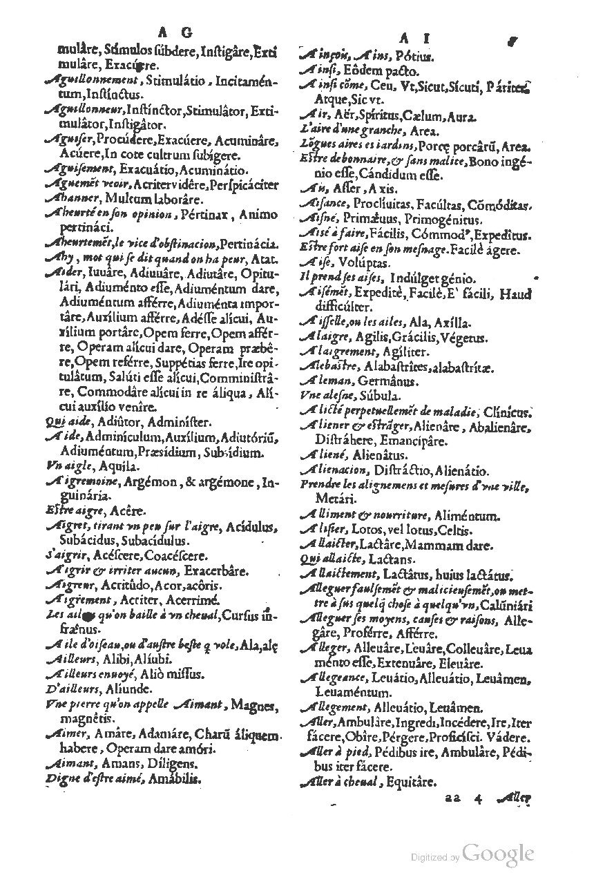 1558 - Guillaume Rouillé - Trésor des mots et traits français - BSB Munich