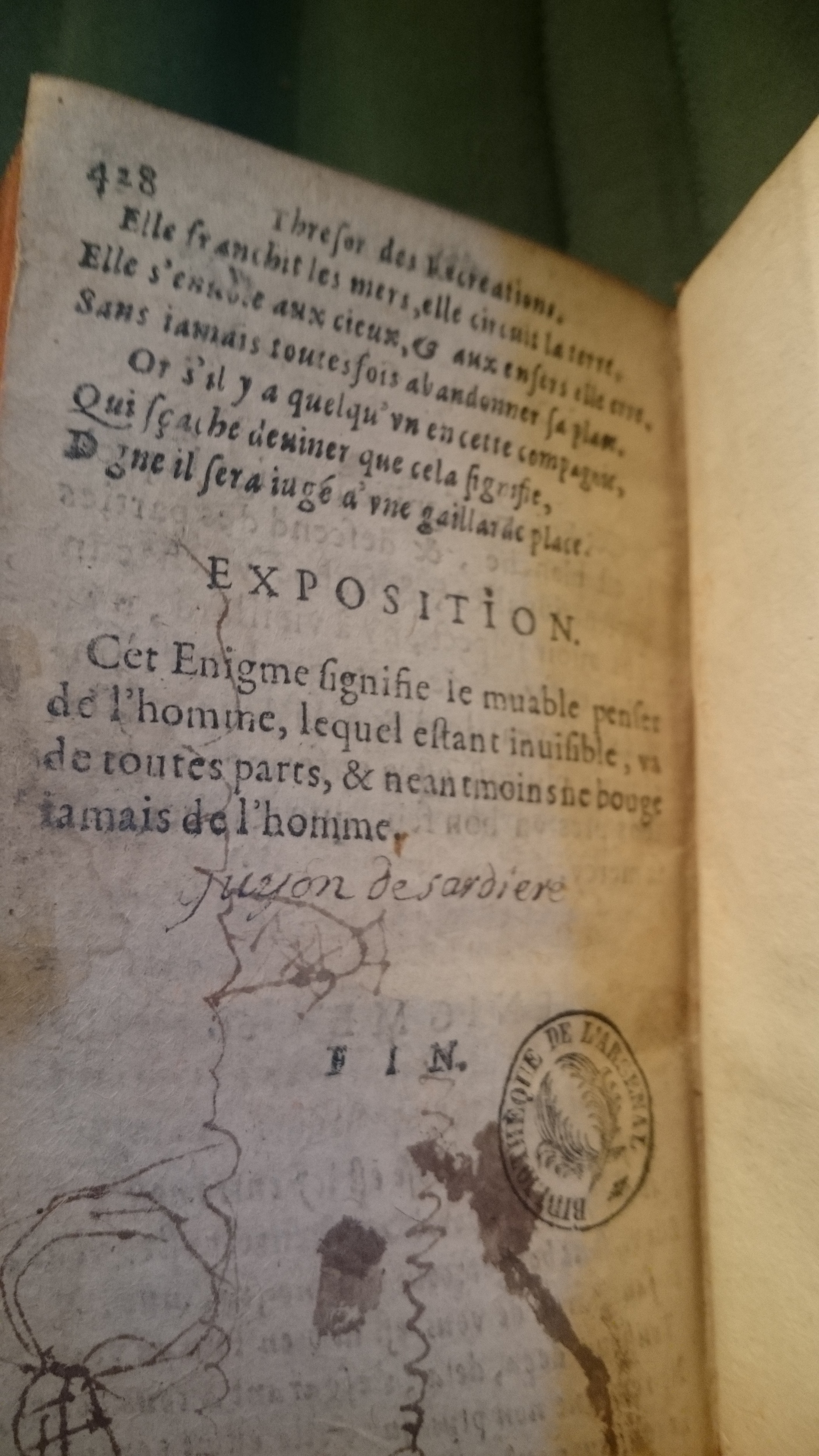 1637 - David Ferrand - Trésor des récréations - BnF Arsenal