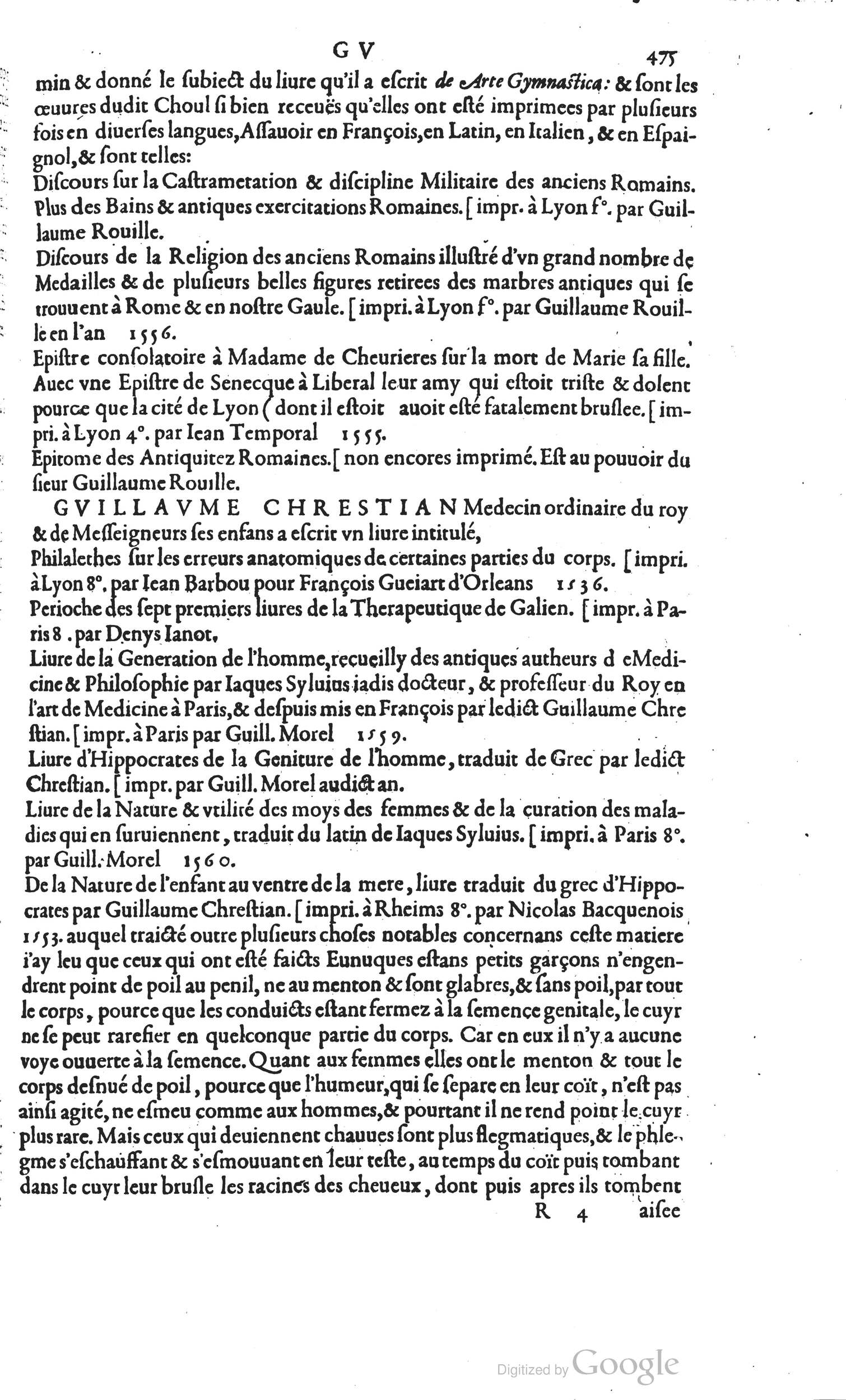 1585 - Barthélemy Honorat - Bibliothèques françaises - BSB Munich